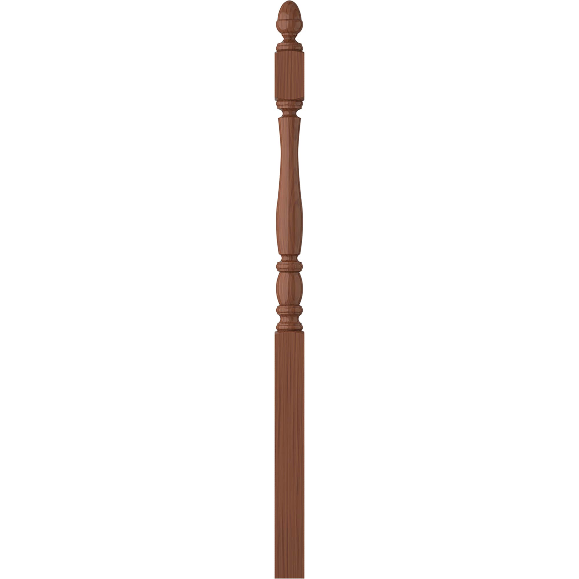 L.J. Smith Stair Systems LJP-3242-C LaSalle 3-in x 57.4375-in Unfinished Cherry Starting Stair Newel Post