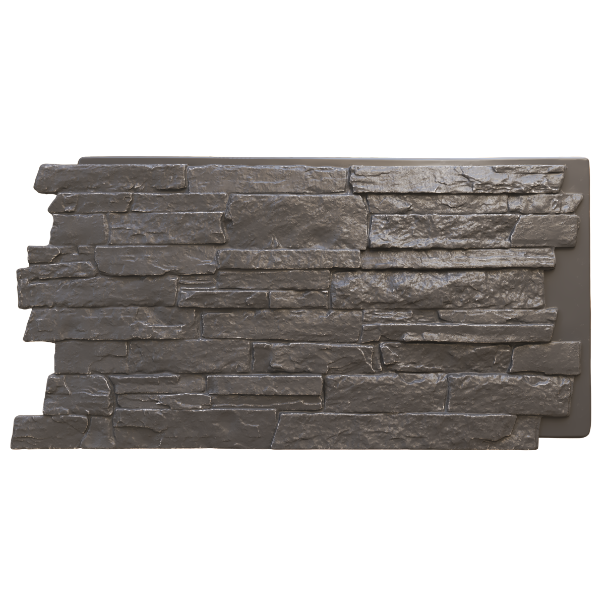 Ekena Millwork 49-in x 25.5-in Acadia Ledge Stacked Stone 8-sq ft Slate ...