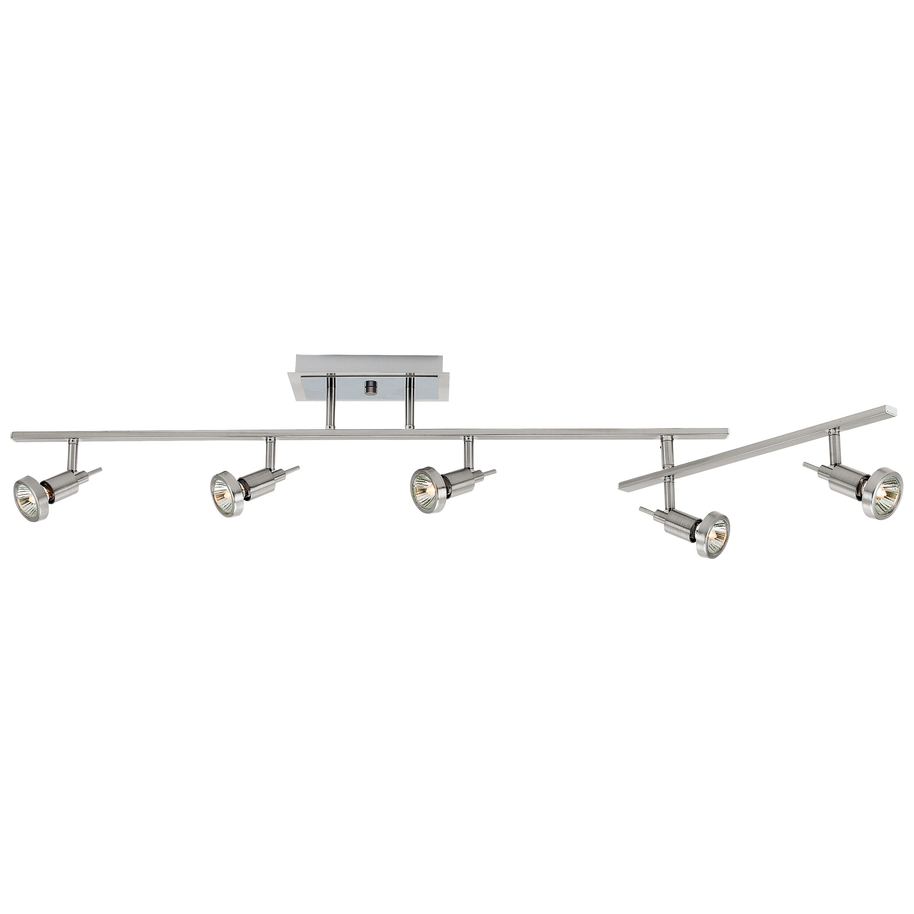 Access Lighting 52042-BS Viper 5 -Light 51.5-in Brushed Steel Flush Mount Light