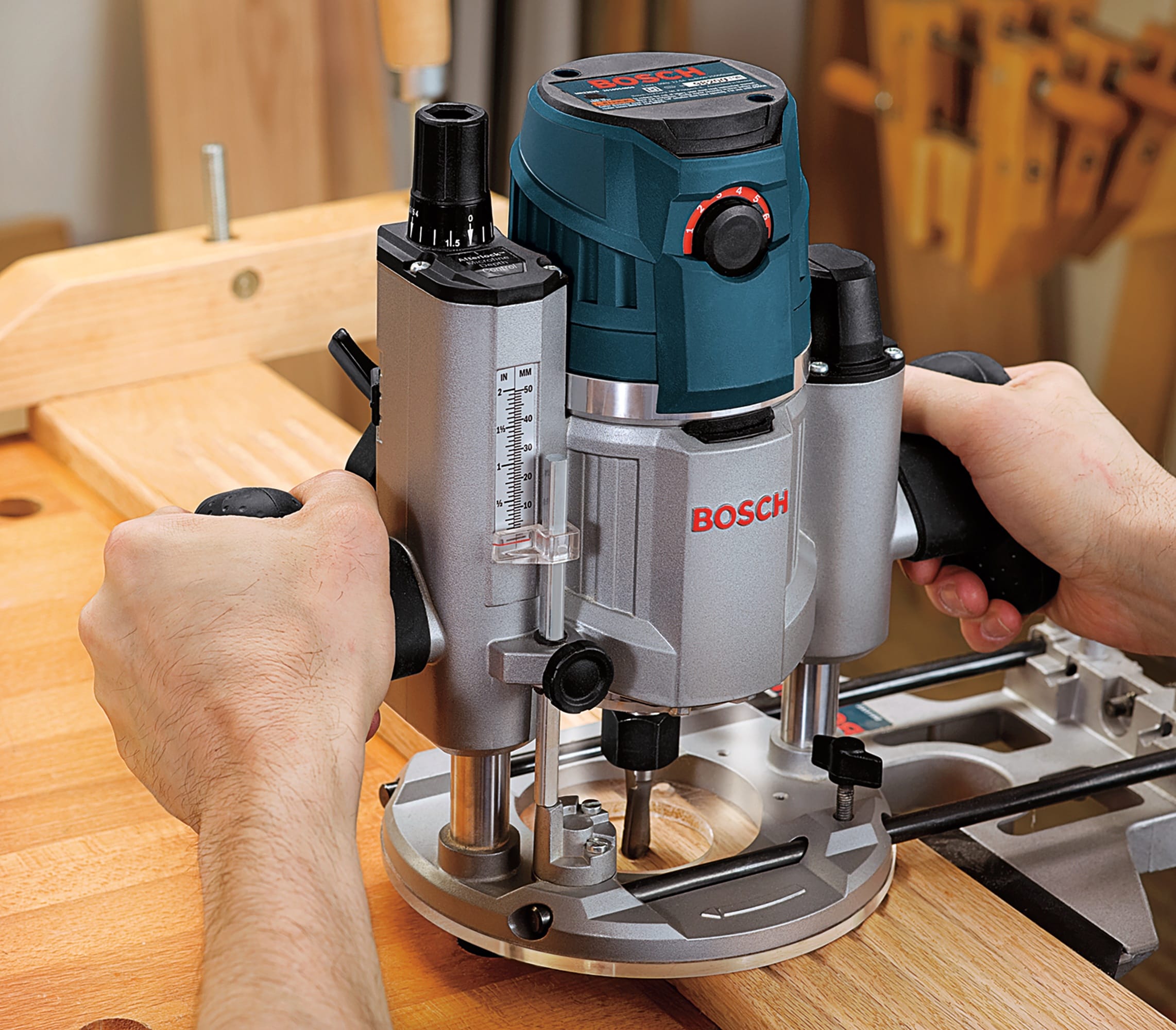 Bosch MRF23EVS 1/4-in and 1/2-in 2.29-HP Variable Speed Fixed Corded Router (Tool Only) - 2