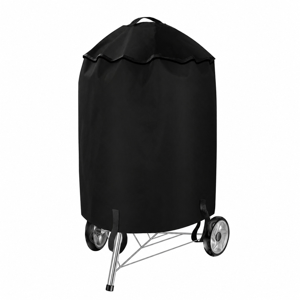 KIWDZFU  Grill Cover for 22 Inch Charcoal Kettle Grills Heavy Duty Waterproof Protective Cover with Handles and Fastening Straps for Outdoor BBQ