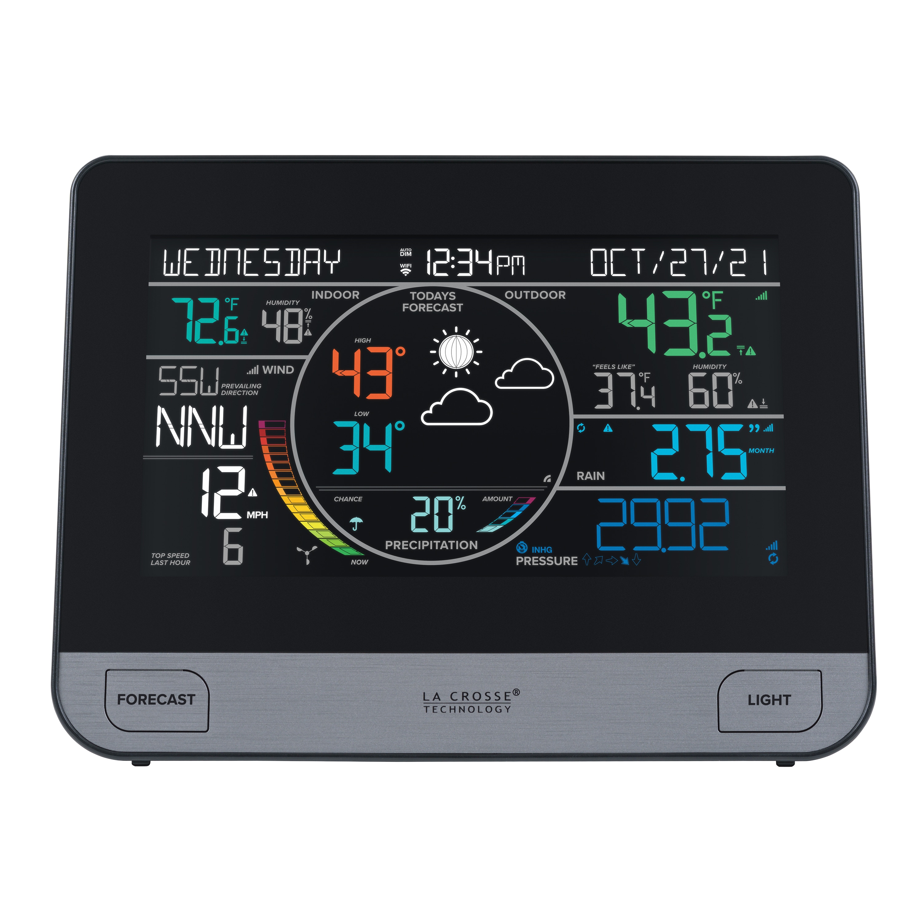 La Crosse Technology Digital Weather Station with Wireless Outdoor ...