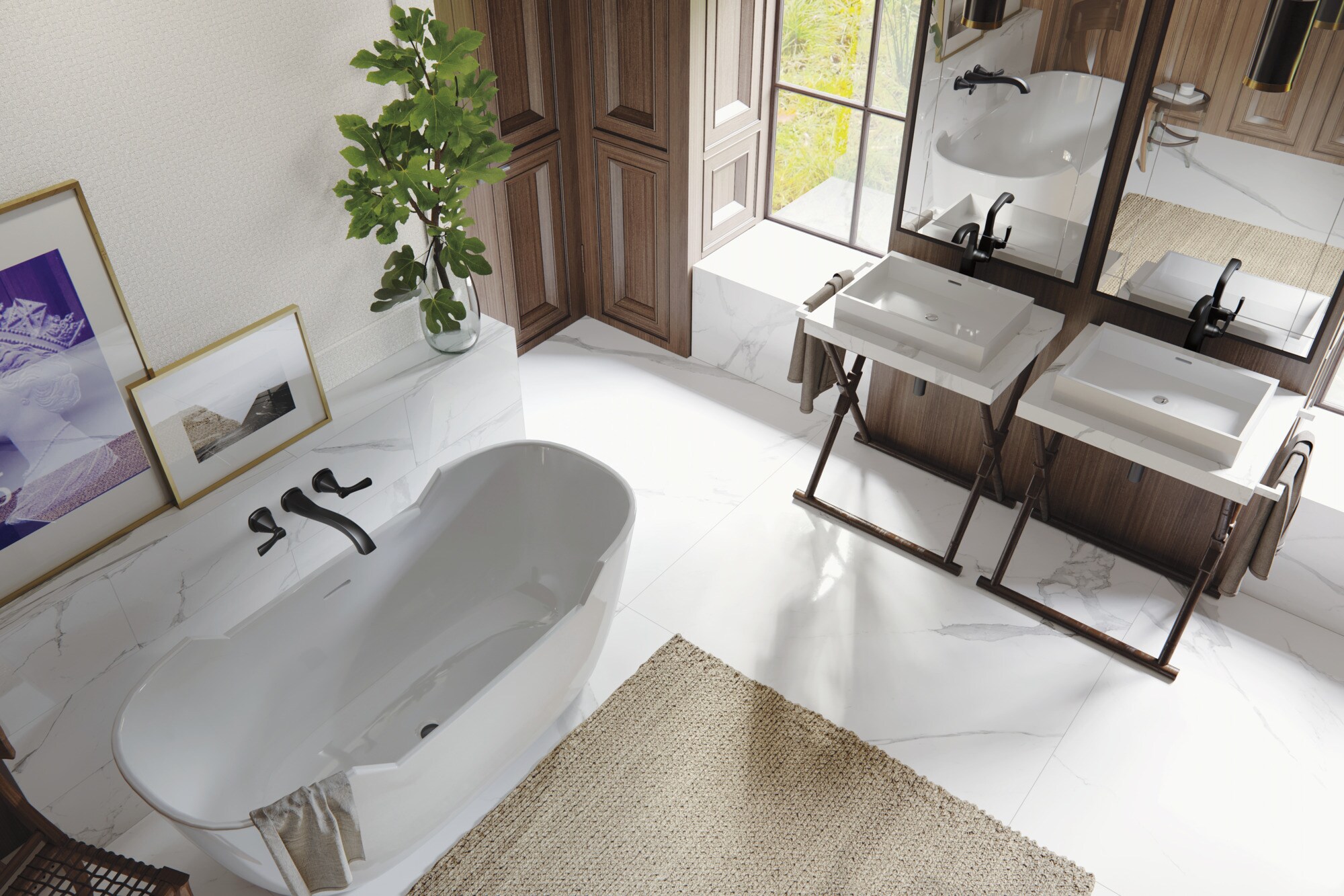 Delta T5776-BLWL Roman-Tub-Faucets - View #5