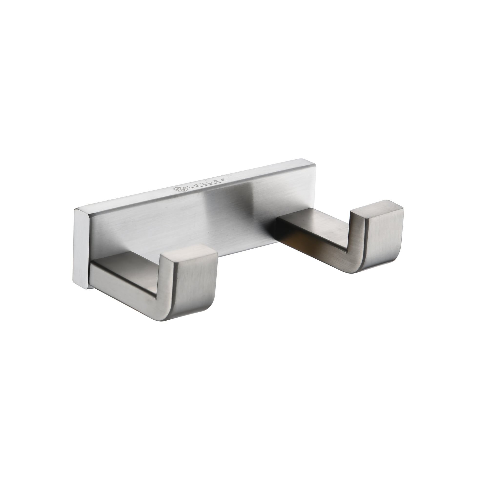 Lexora LRH18152BN Bagno Bianca Brushed nickel Double -Hook Wall mount Towel Hook