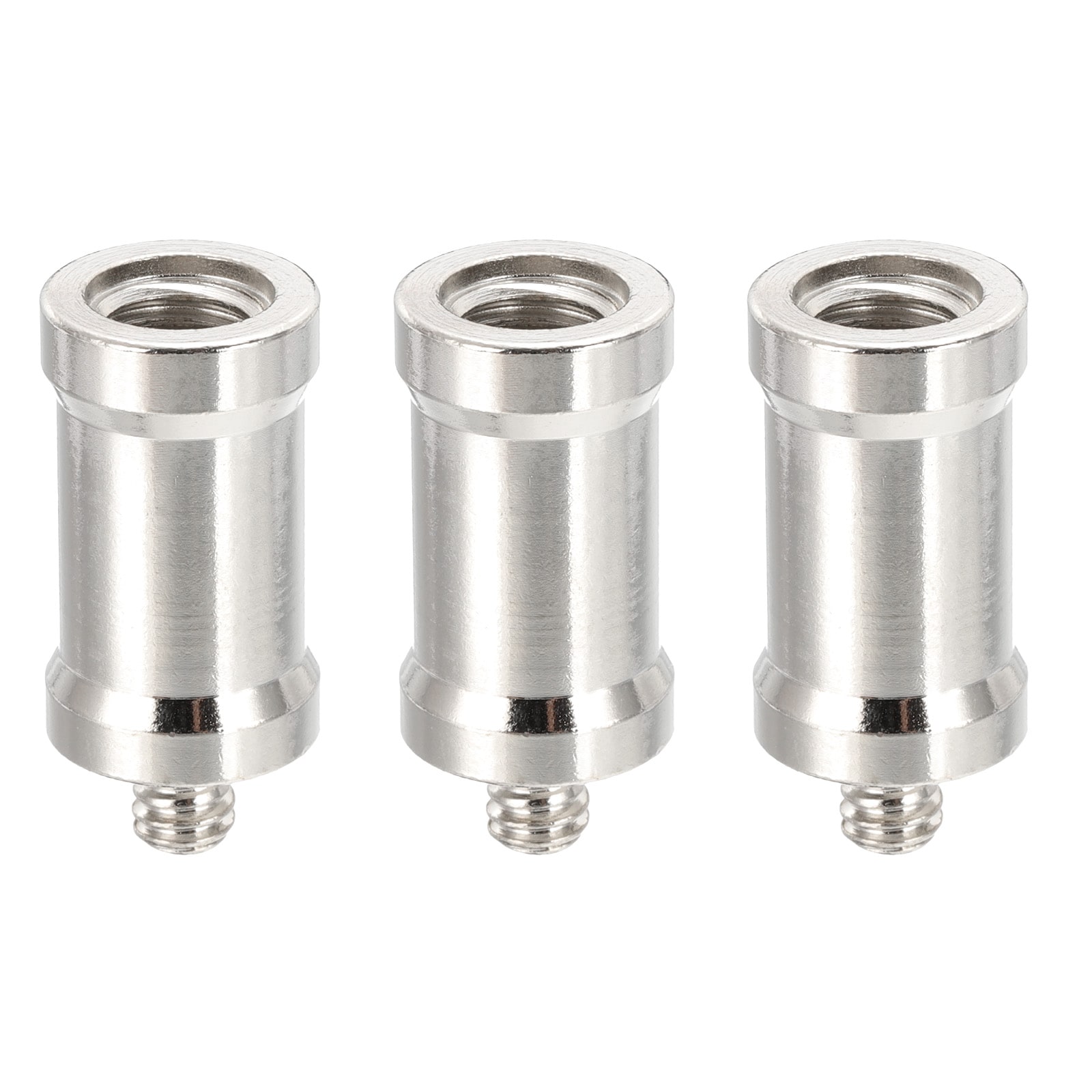PATIKIL Camera Spigot Screws Converter 3/8inch to 1/4inch Female to Male 3pcs Tripod Screws Adapter Spigot Stud for Light Stand Hot Shoe Cold Shoe Adapter Ball Head Flash Silver #S26051100UX7268