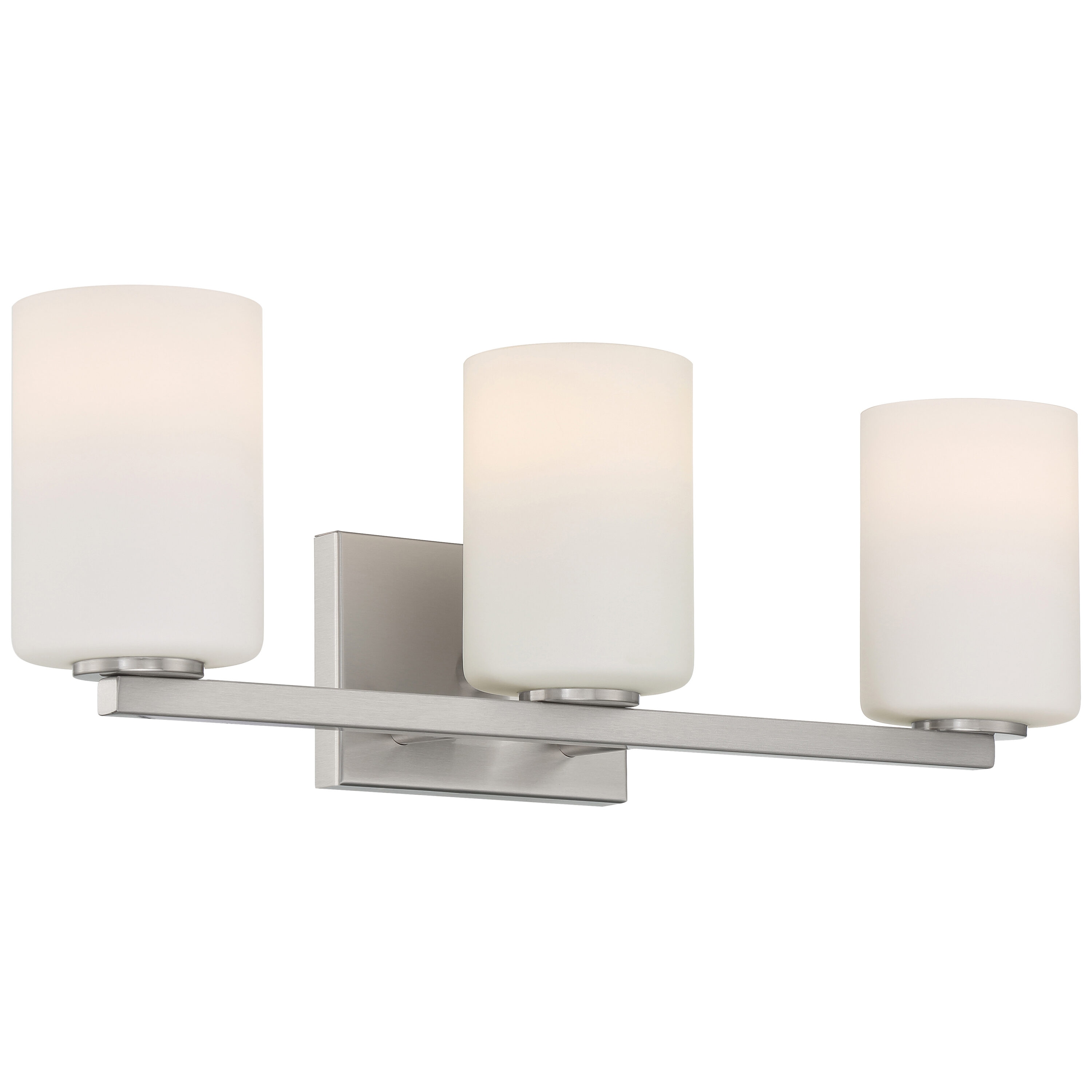 Access Lighting 62623-BS/OPL Sienna 21-in 3 -Light Brushed Gray Transitional Vanity light