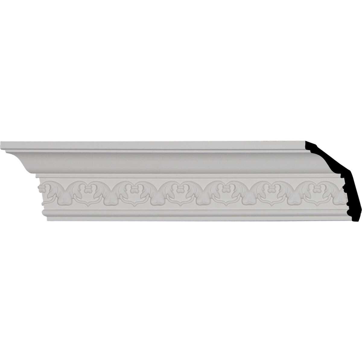 Ekena Millwork MLD03X02X03IR Irwin 3-1/8-in x 7-ft 10-1/2-in Primed Urethane MLD03X02X03IR Crown Moulding