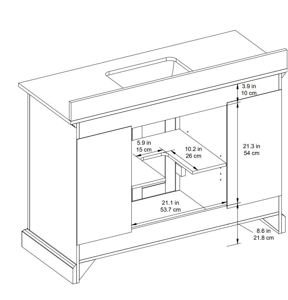 allen + roth LWSJ48VBR Bath-Vanity-Combo - View #6