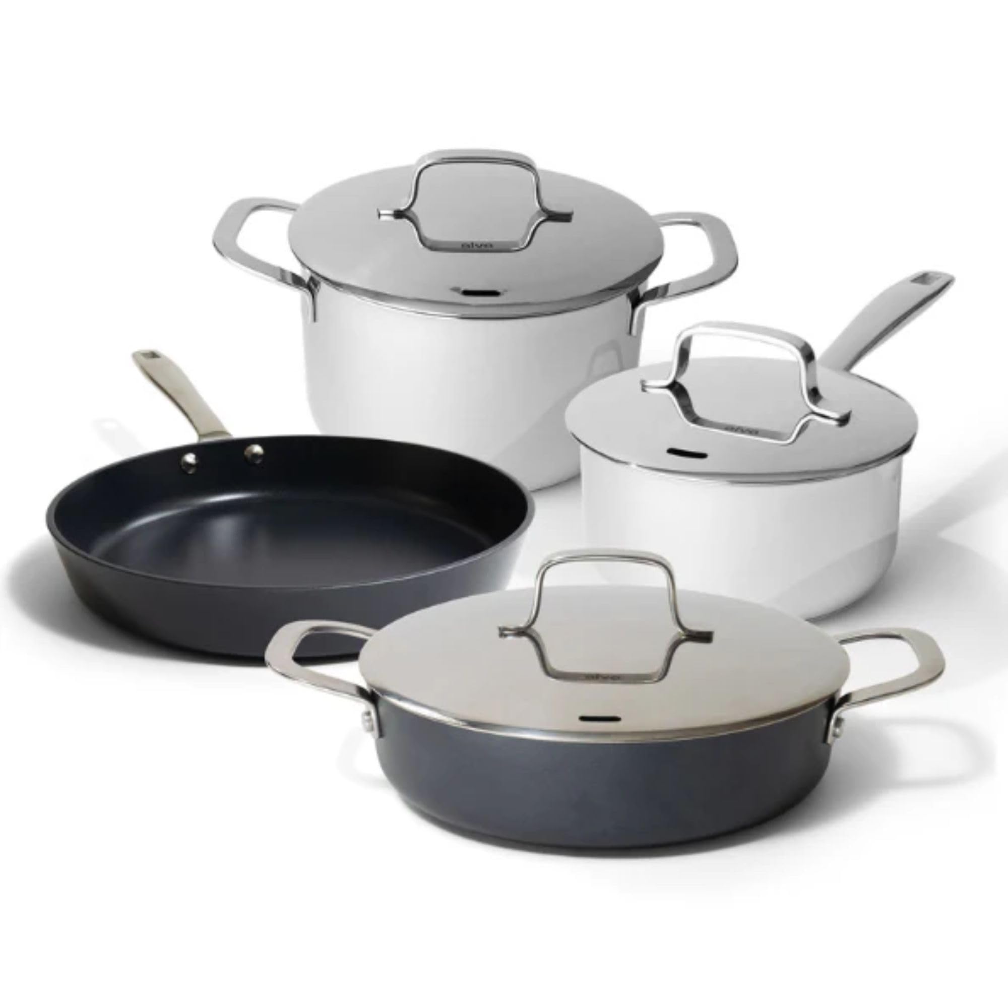 alva Maestro 7-Piece Pots and Pans Set Non Toxic All Stovetop and Oven Safe #MAESTRO-7PC-SET