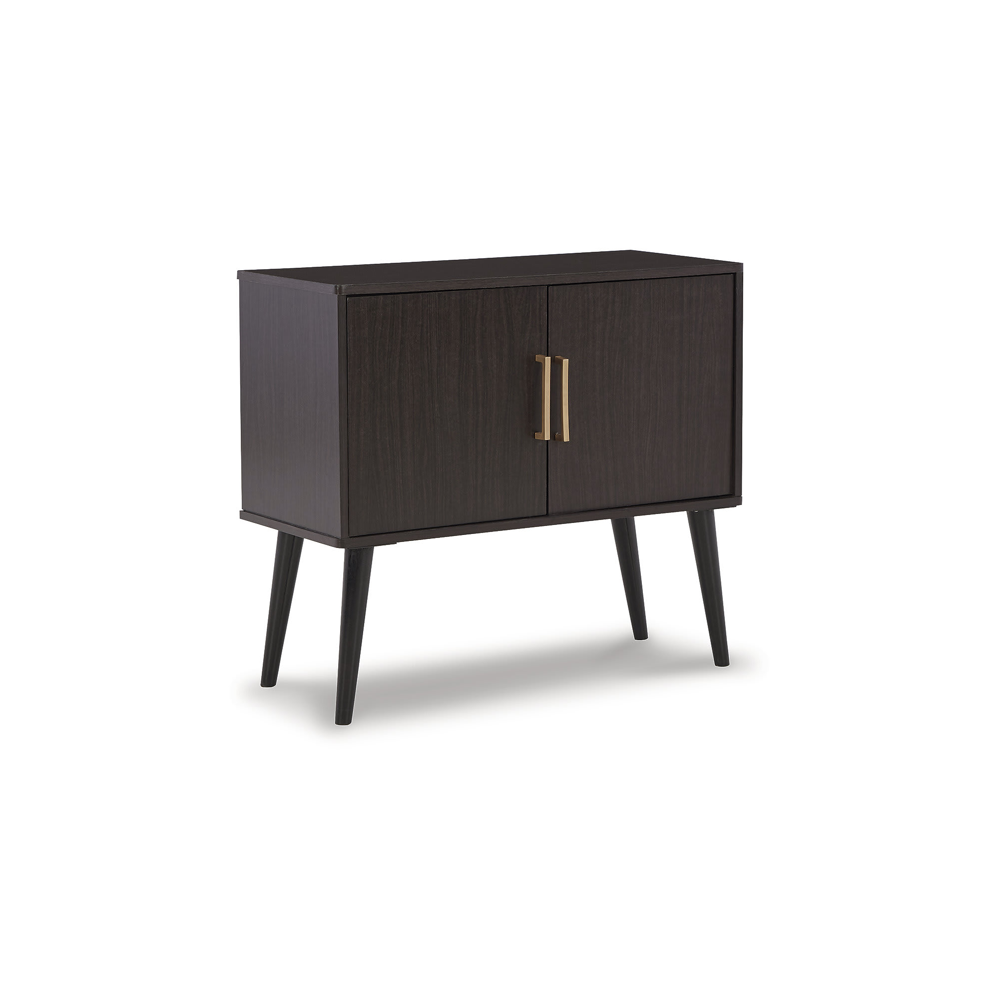Signature Design by Ashley A4000399 Orinfield Dark Brown White Accent Cabinet with 2 Doors and Adjustable Shelf
