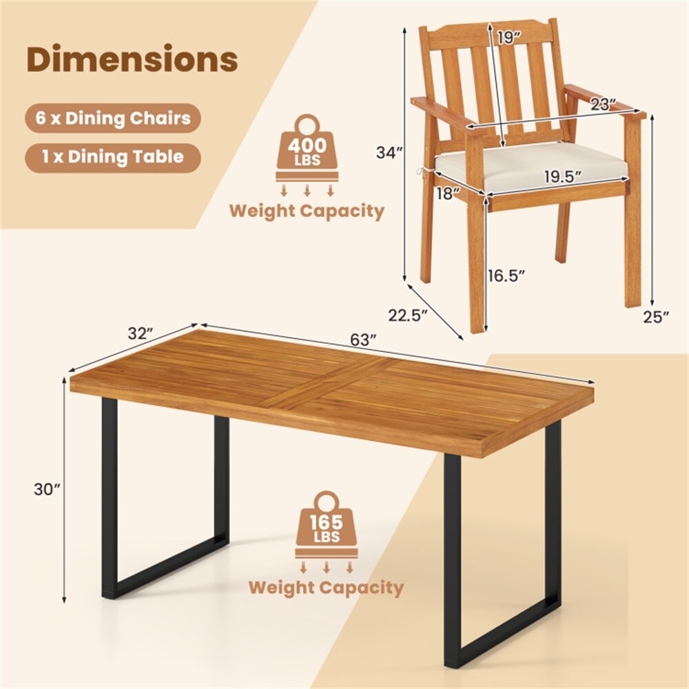 Dimakai DK-HW73184WH Patio-Dining-Sets - View #11