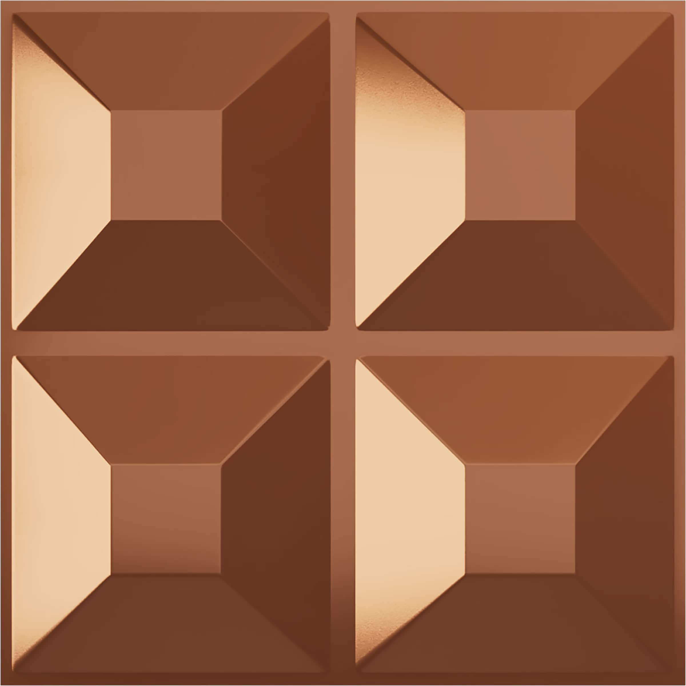 Ekena Millwork WP12X12SWBCO 11-7/8-in x 11-7/8-in Embossed Paintable/Stainable Copper PVC Wall Panel ( 0.98-sq ft )