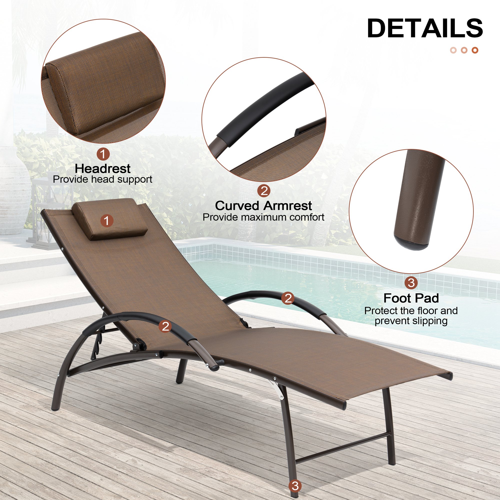 Crestlive Products CL-LG003BRN-2PC Patio-Chairs - View #7