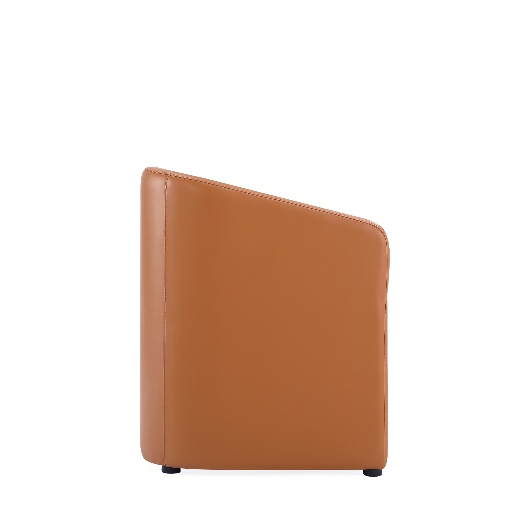 Saddle Faux Leather Upholstered Arm Chair Set