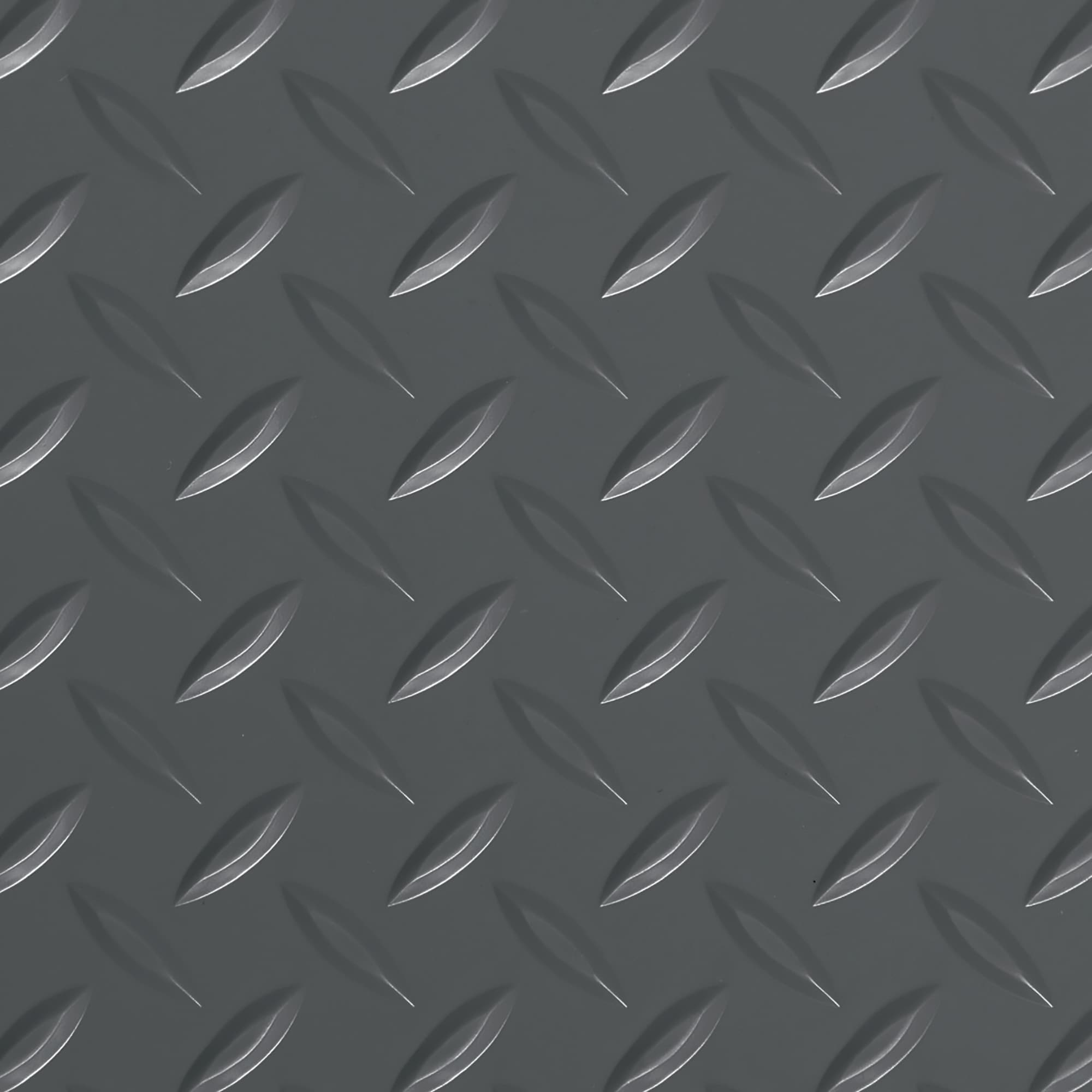 Techtongda Garage PVC Plastic Floor Basement Mat Diamond Plate Surface Rubber 79x197inch, Gray