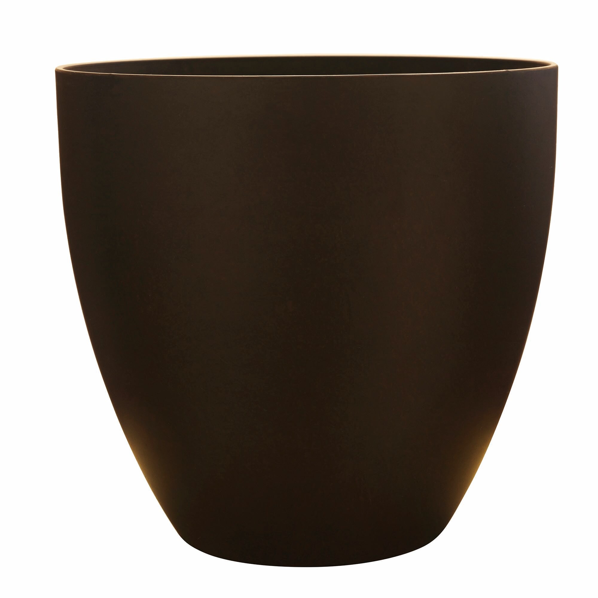 Medium Coffee Resin Egg-Shaped Indoor/Outdoor Planter