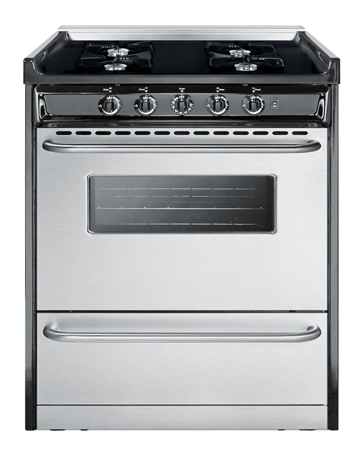 Summit  TNM2107BRW 30 Wide Gas Range Open Burners