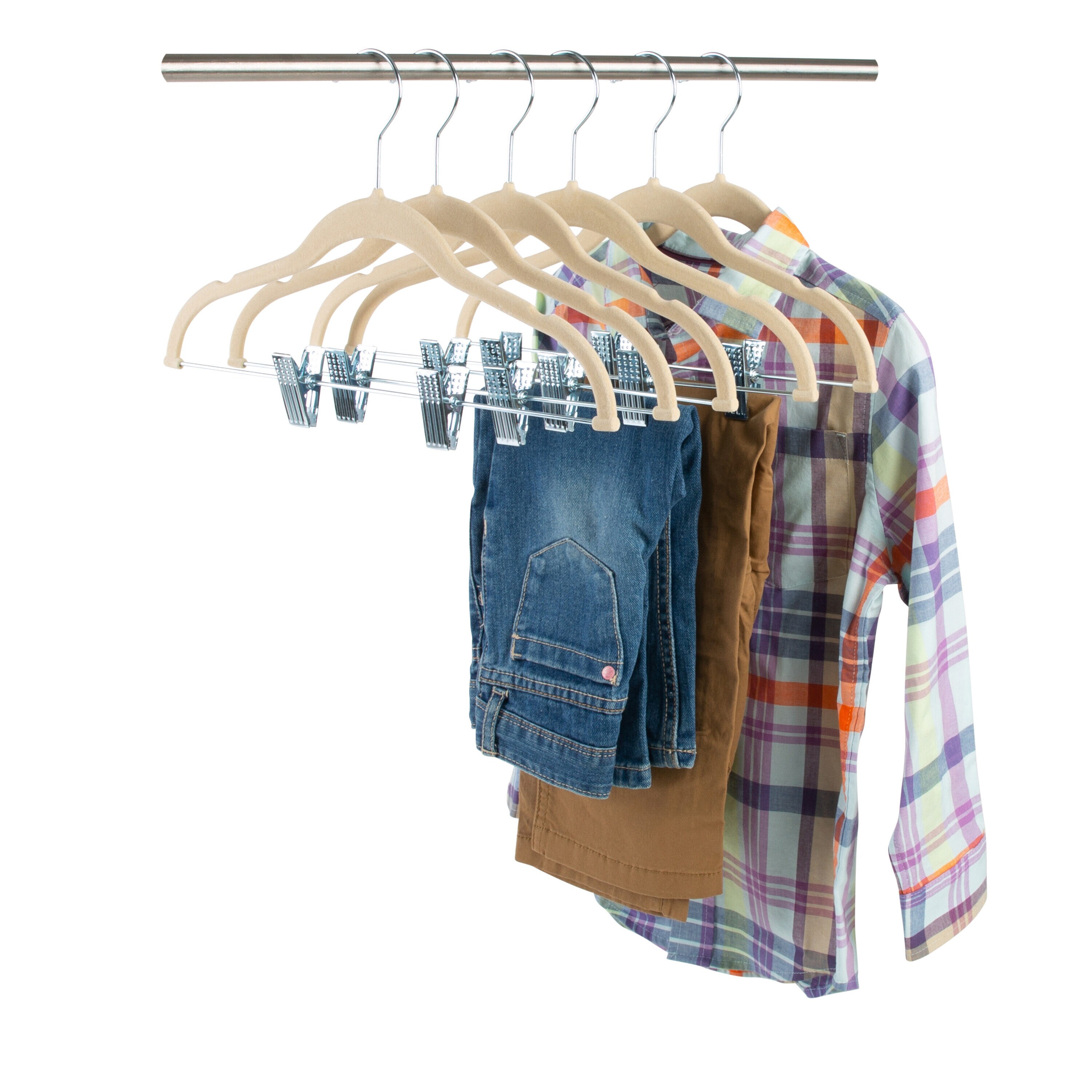 Simplify 10-Pack Plastic Non-slip Grip Clothing Hanger (Blue) in