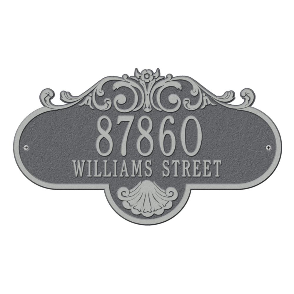 Whitehall 2018PS 10-1/4-in H x 17-1/2-in W Pewter Silver Aluminum Address plaque