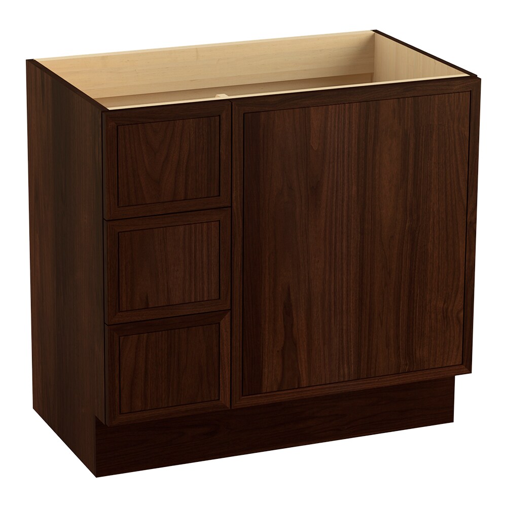 KOHLER Jacquard 36-in Ramie Walnut Bathroom Vanity Cabinet in the ...