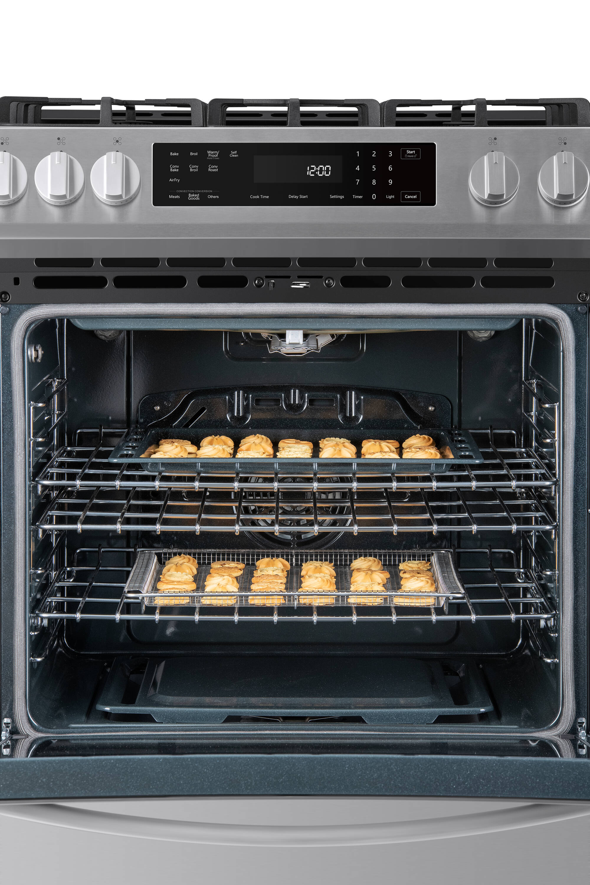 30-inch Stainless Steel Freestanding Gas Range with Convection and Self-Cleaning