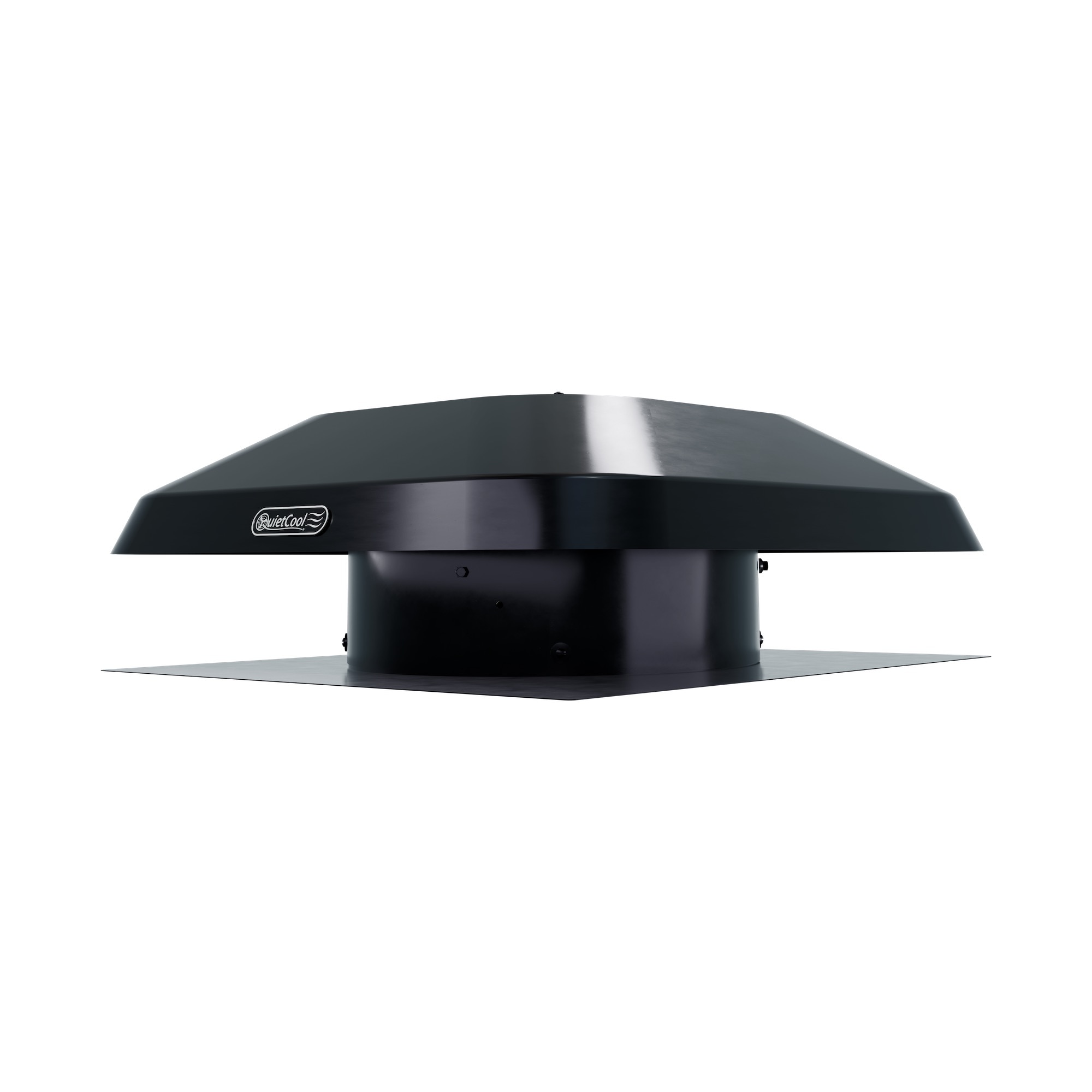 QuietCool Pro Roof Mount Attic Fan 1266-CFM Black Galvanized Steel ...