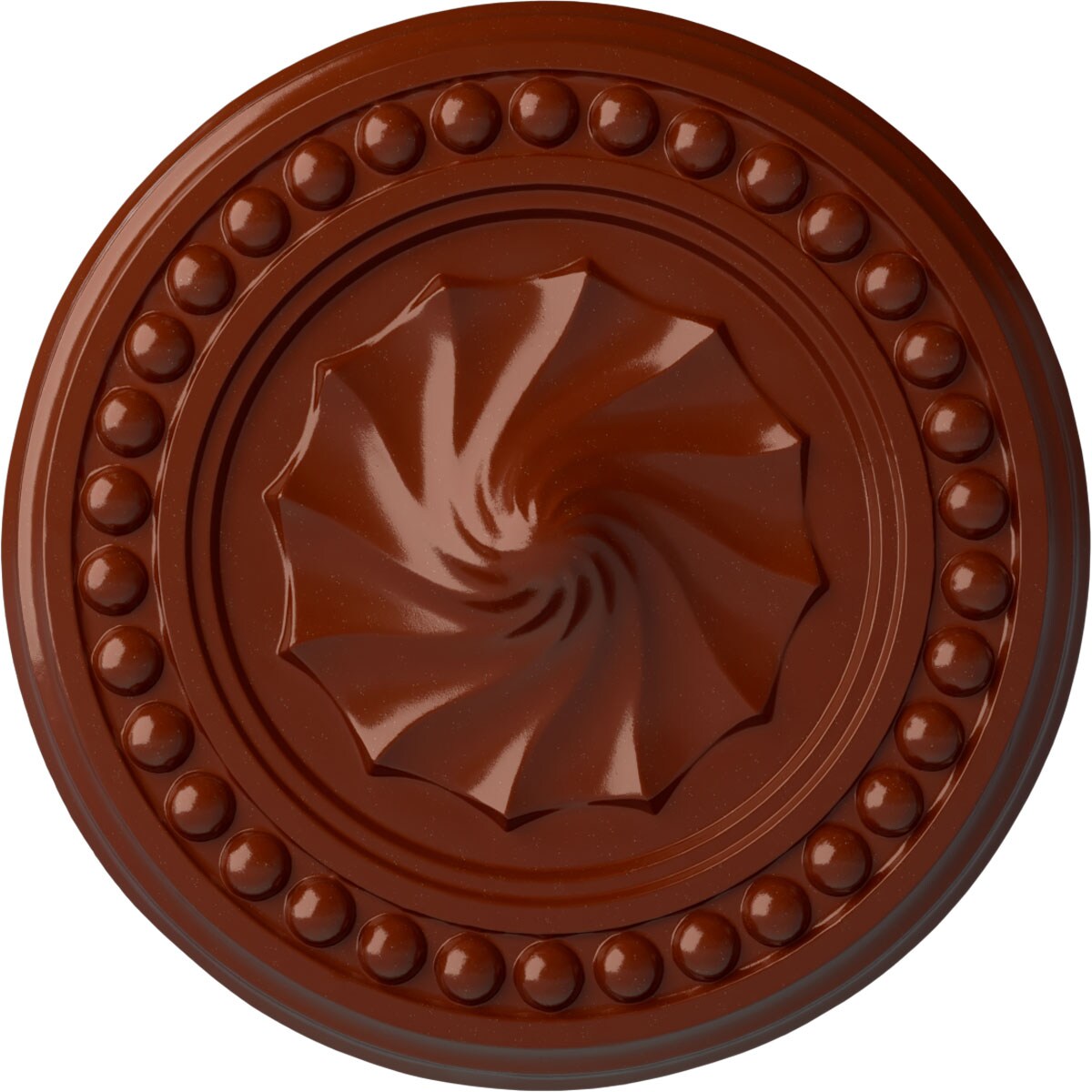 Ekena Millwork CM15FOFIF Foster Shell 15.75-in W x 15.75-in L Painted Firebrick Polyurethane Whole Ceiling Medallion