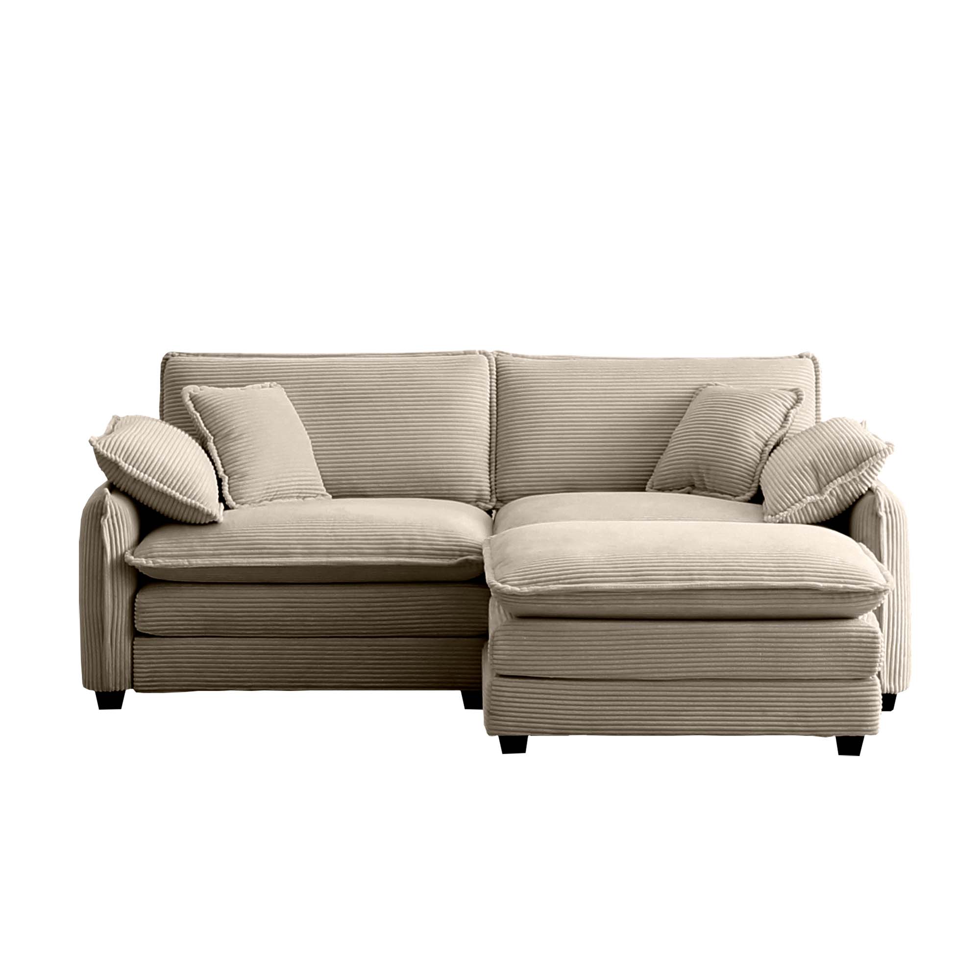 Bybafun YC5200079 81-in Modern Brown Sofa
