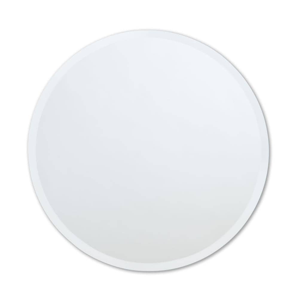 24 Inch Frameless round Mirror, Small Circle Mirror with Beveled Polished  Edge