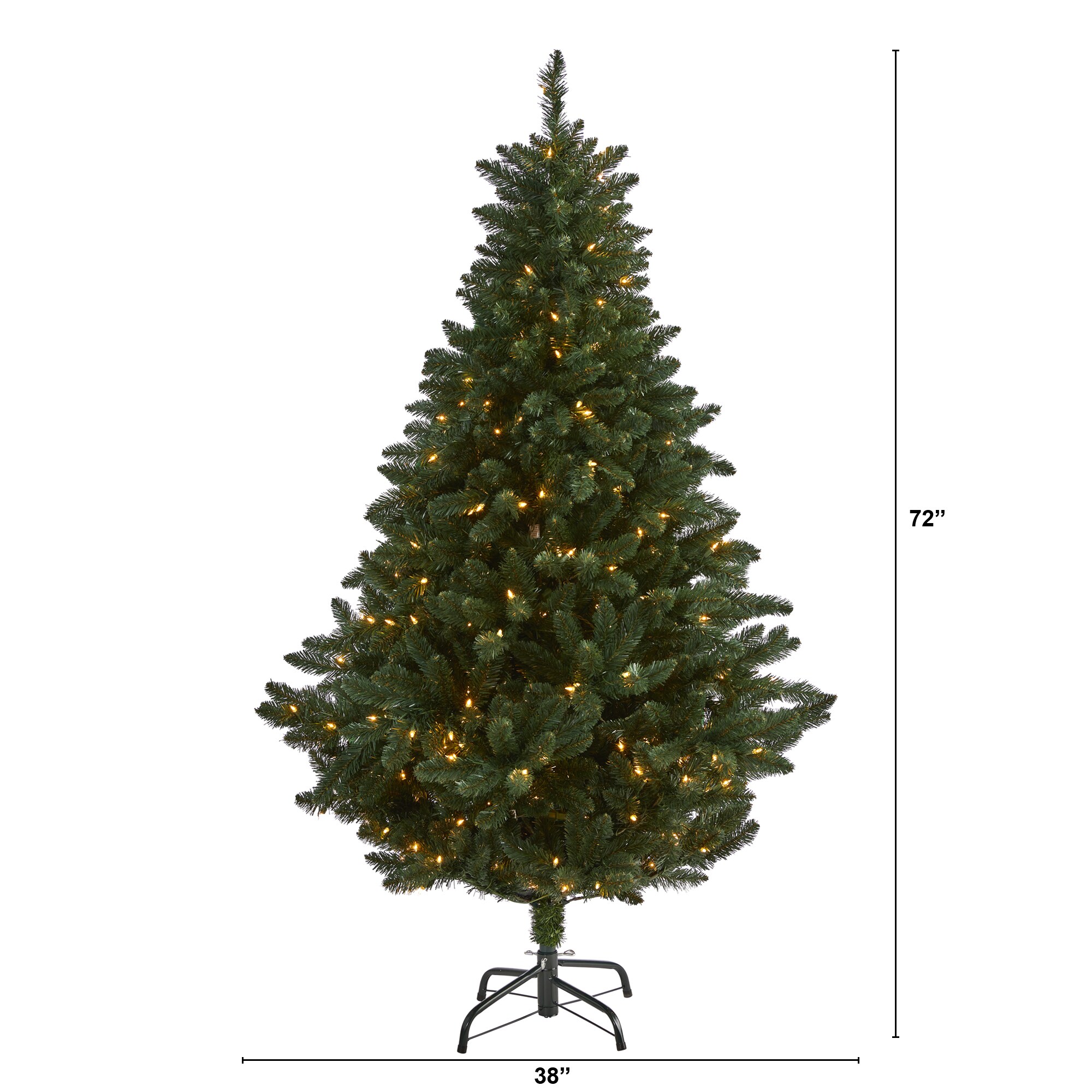 Nearly Natural 6-ft Spruce Pre-lit Artificial Christmas Tree with ...