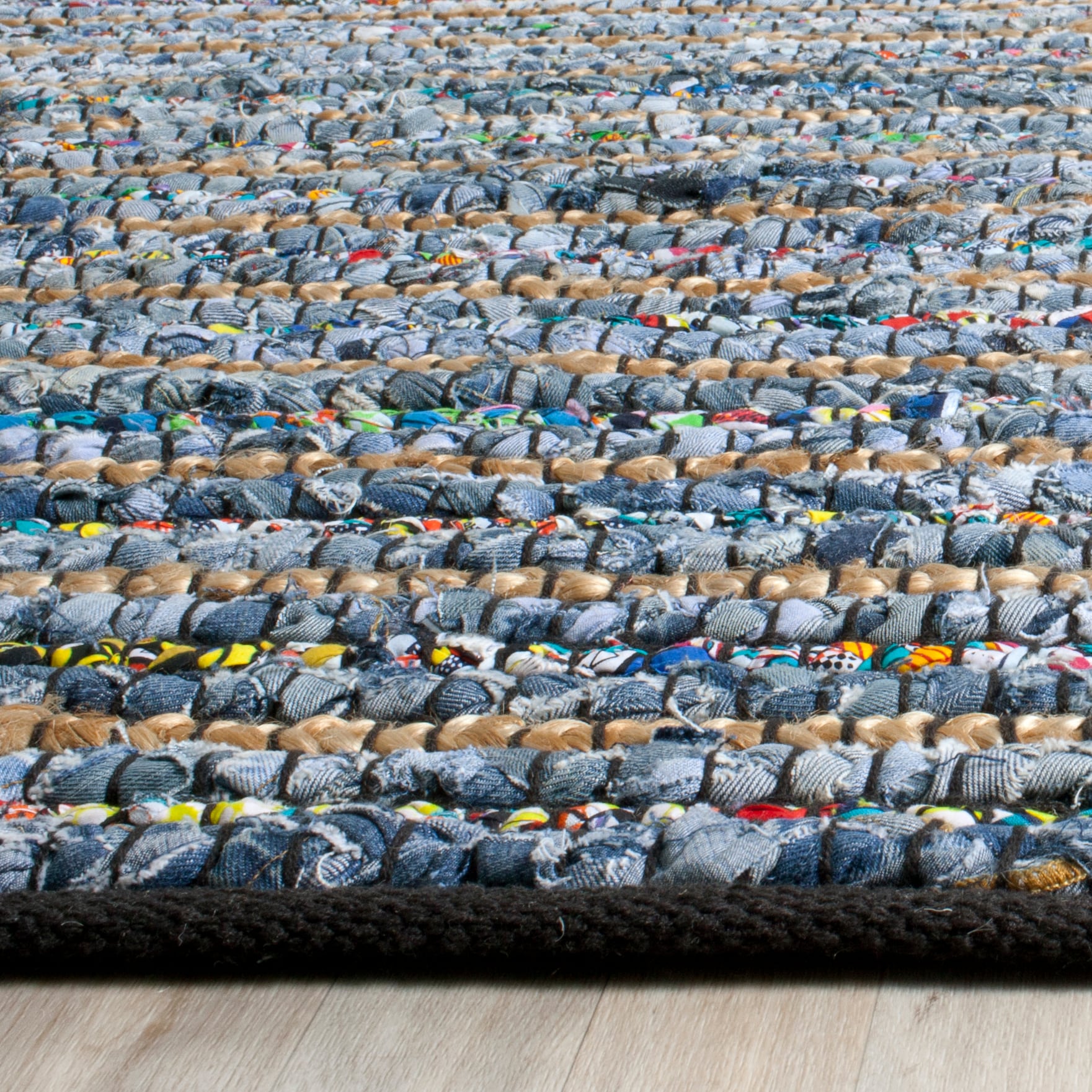 Handmade Flat Woven Multicolor Cotton Runner Rug 2'3" x 8'
