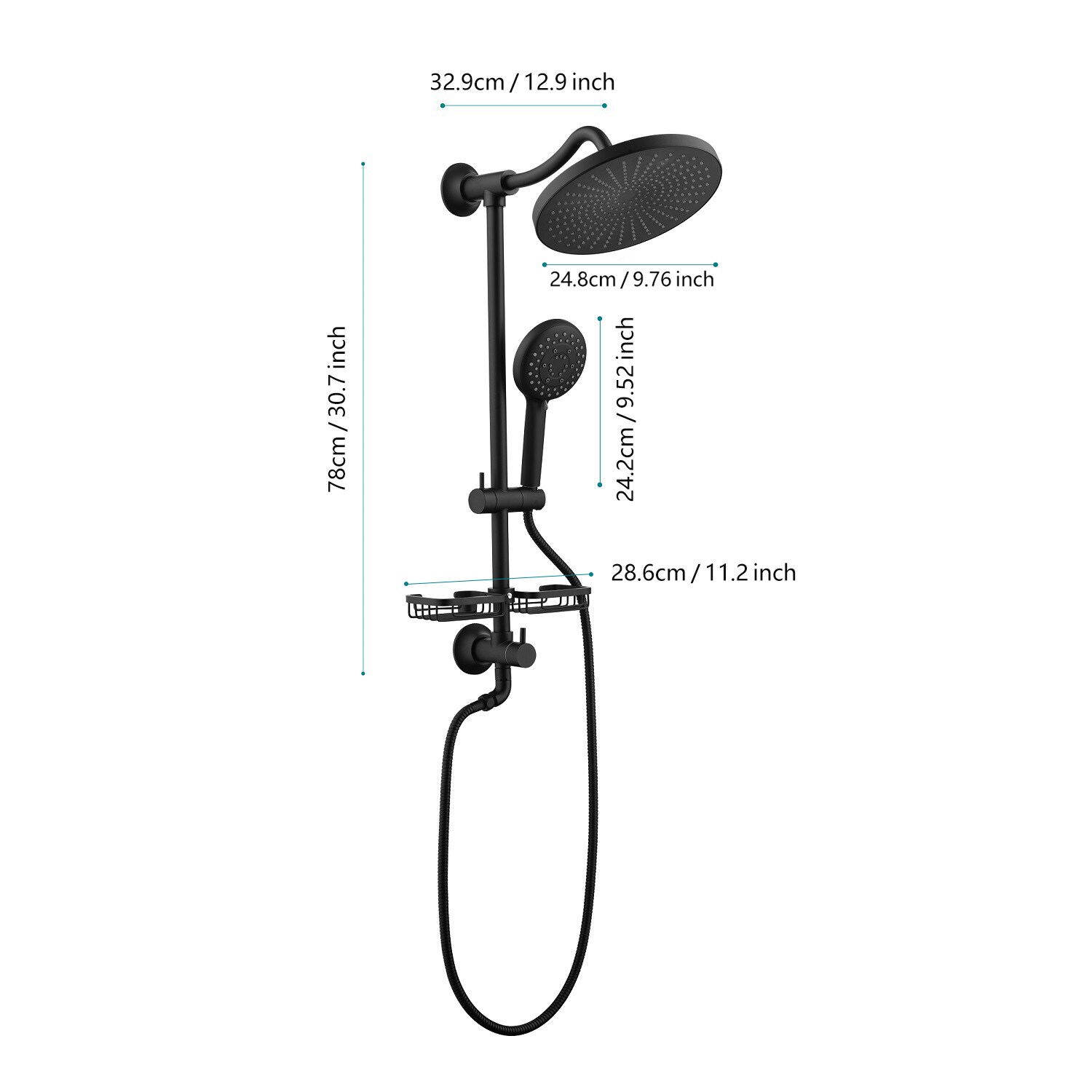 waterpar WPLO-SH432 Showerhead-Bar-Panels - View #5