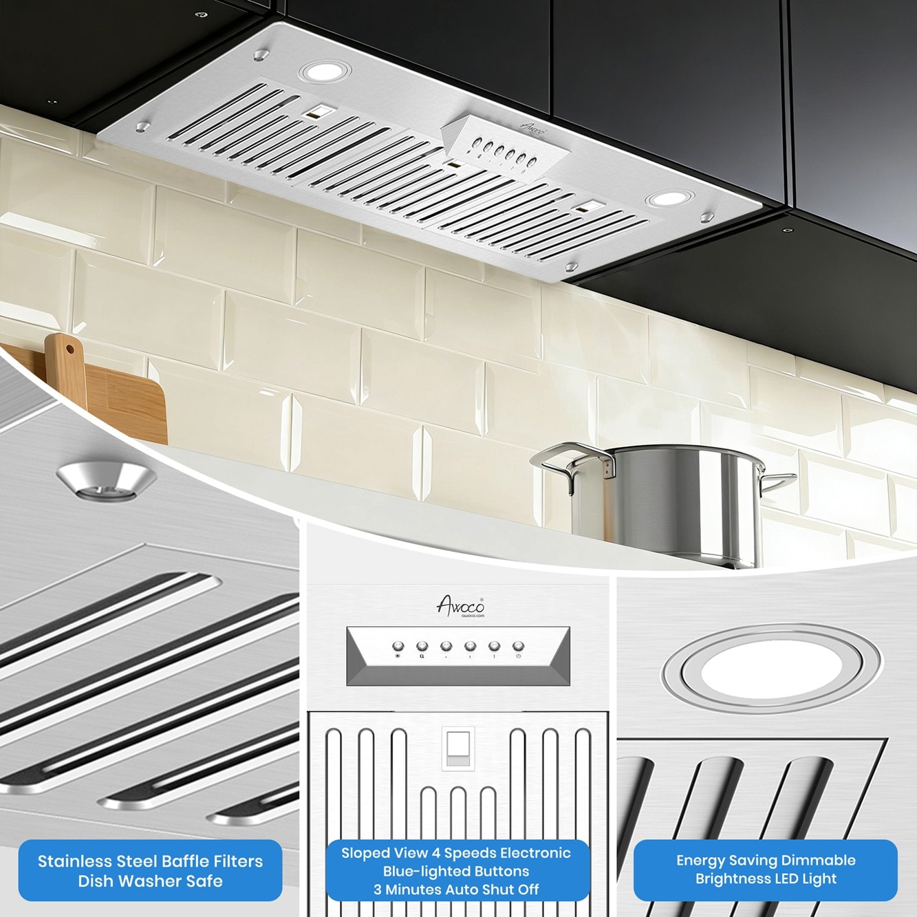 Awoco RH-IT06-M36 Undercabinet-Range-Hoods - View #3
