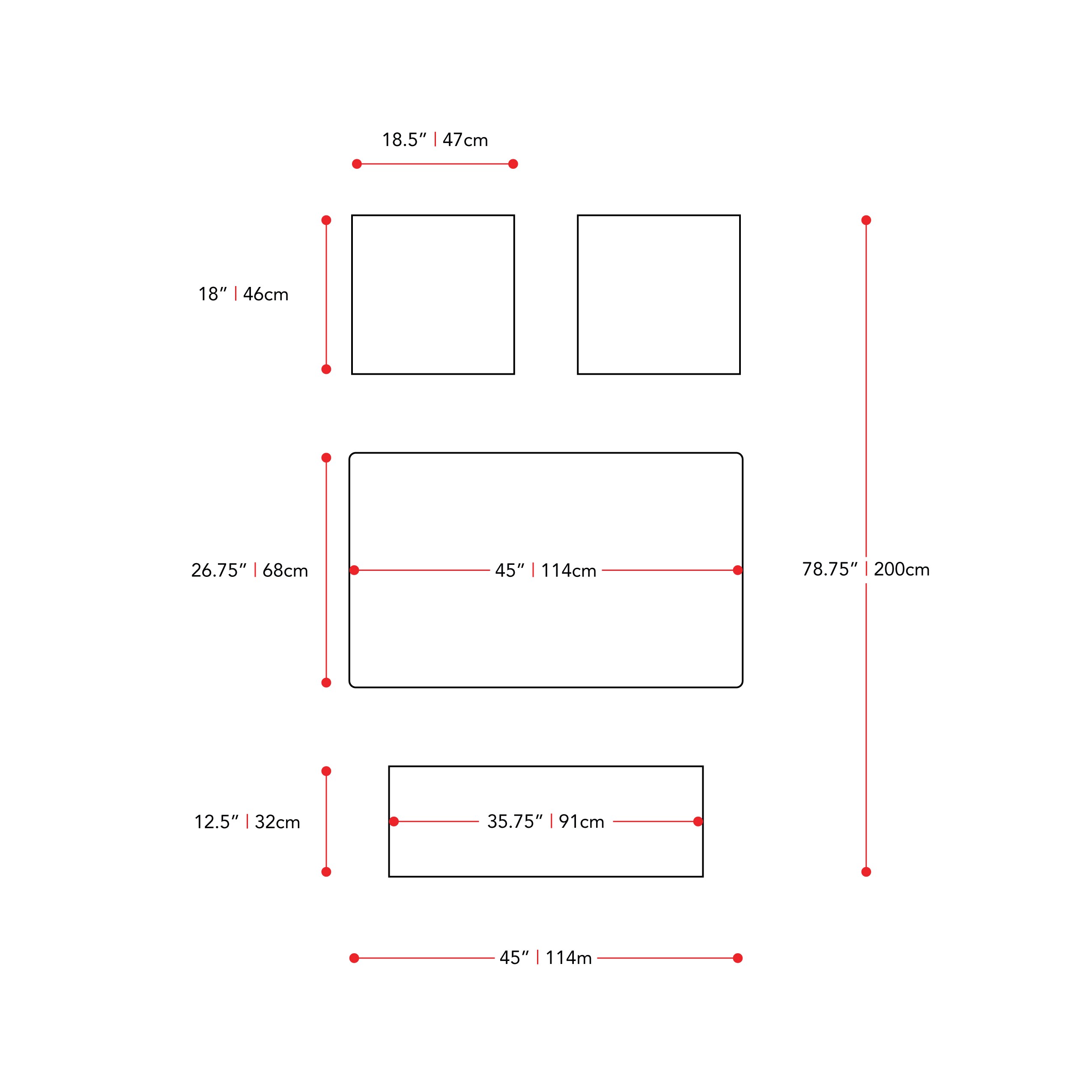 Rectangle Table Sizes Dimensions Drawings 42 OFF