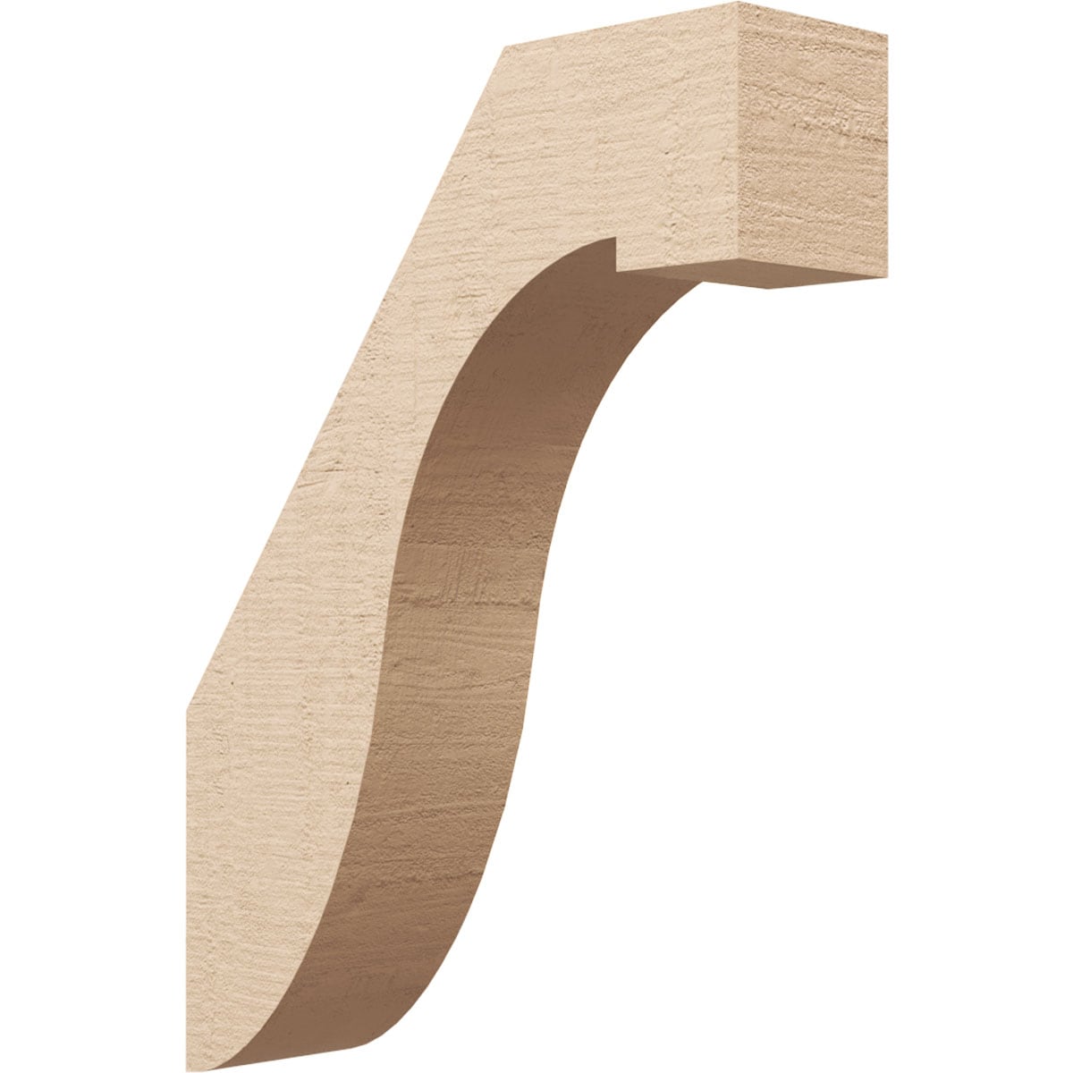 Ekena Millwork BRCUR05X18X24DELRCPR 5-in x 24-in x 18-in Primed Urethane Del Monte Rough Cedar TimberThane Knee Brace