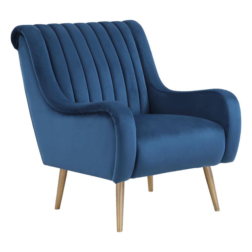 OSP Home Furnishings Cassia Casual Blue Accent Chair in the Chairs