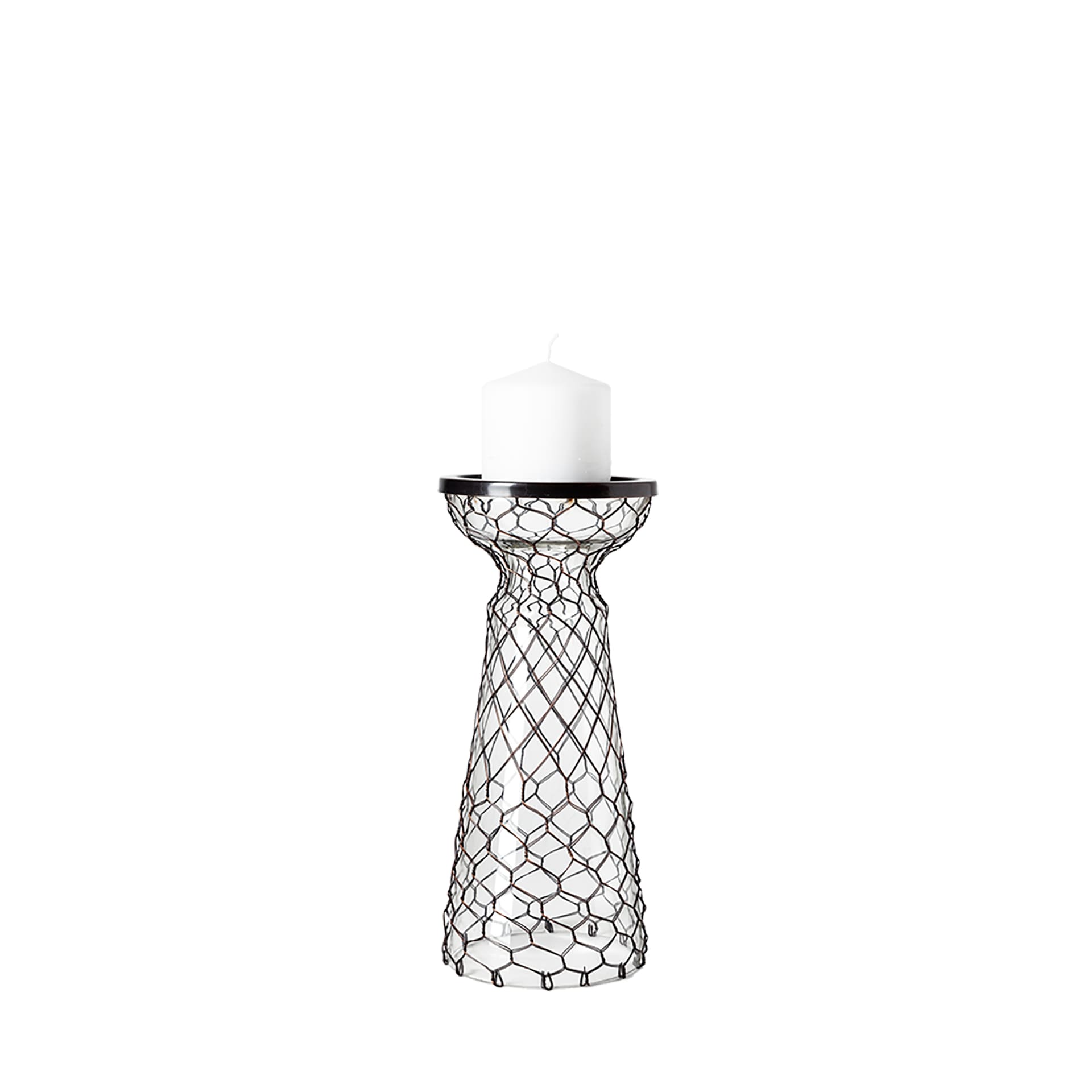 Mercana 68156 1 Candle Shandra Metal Pillar Candle Holder