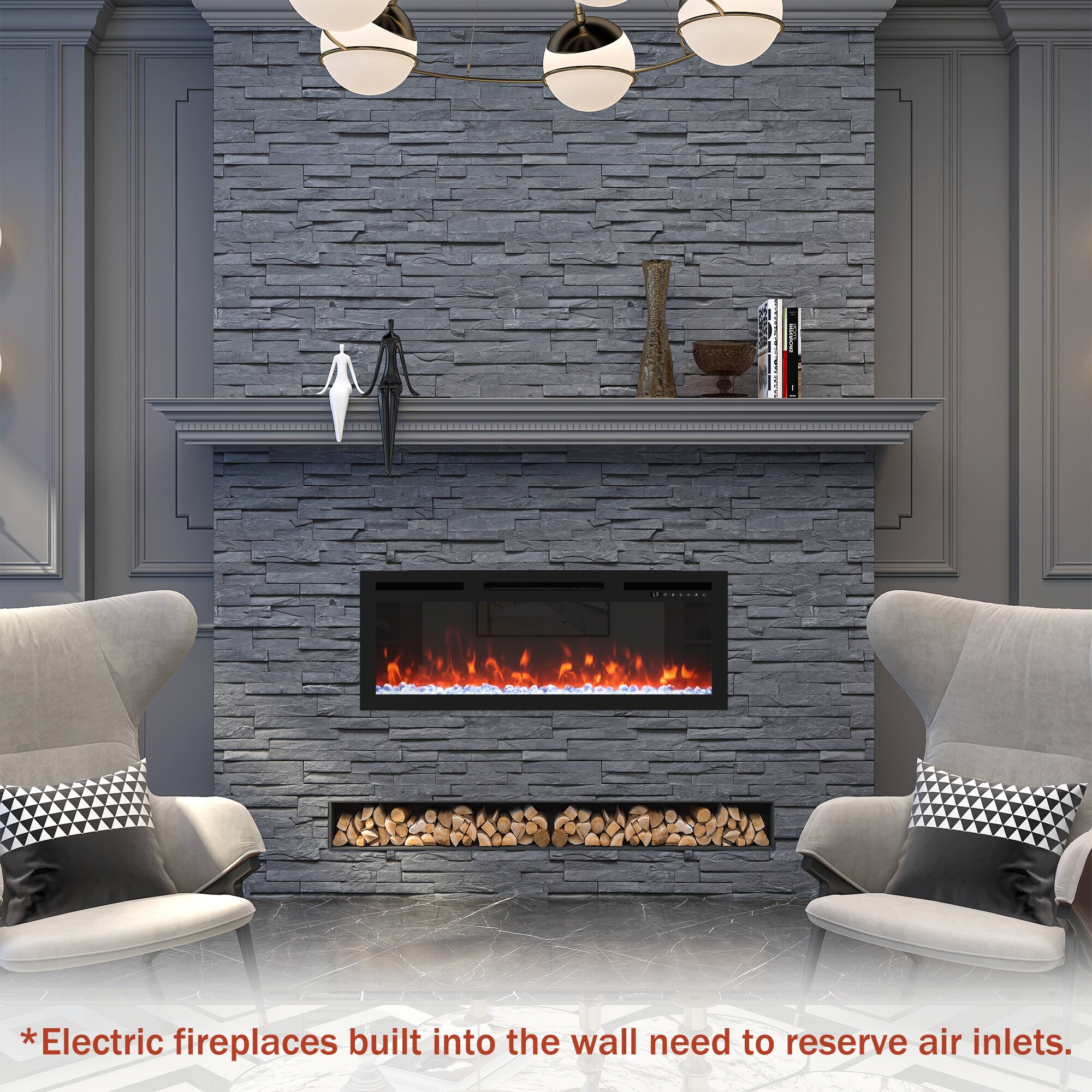 Mondawe MO-ZHX-36-058 Electric-Fireplaces - View #7