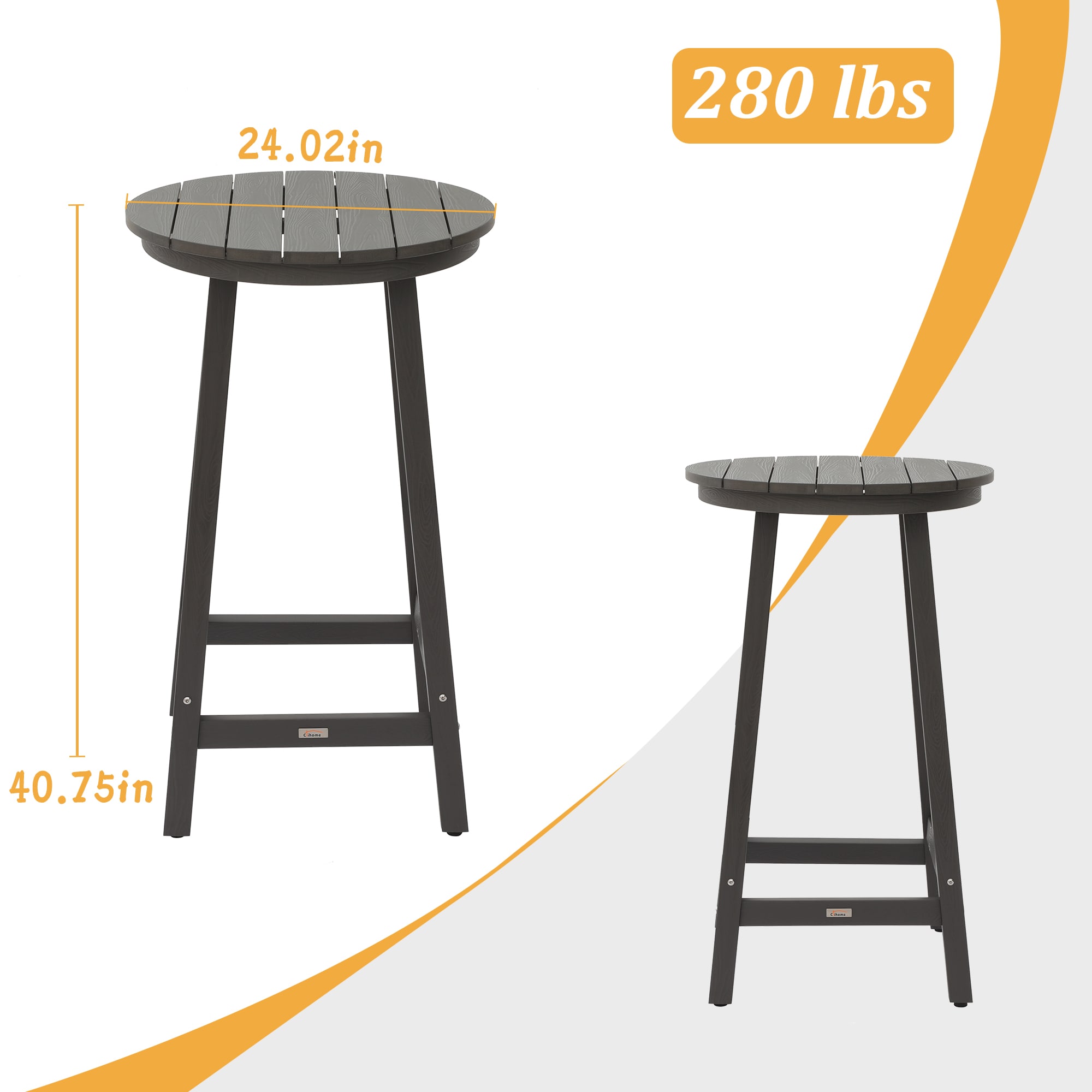 Clihome CL-B03-GY Patio-Tables - View #4