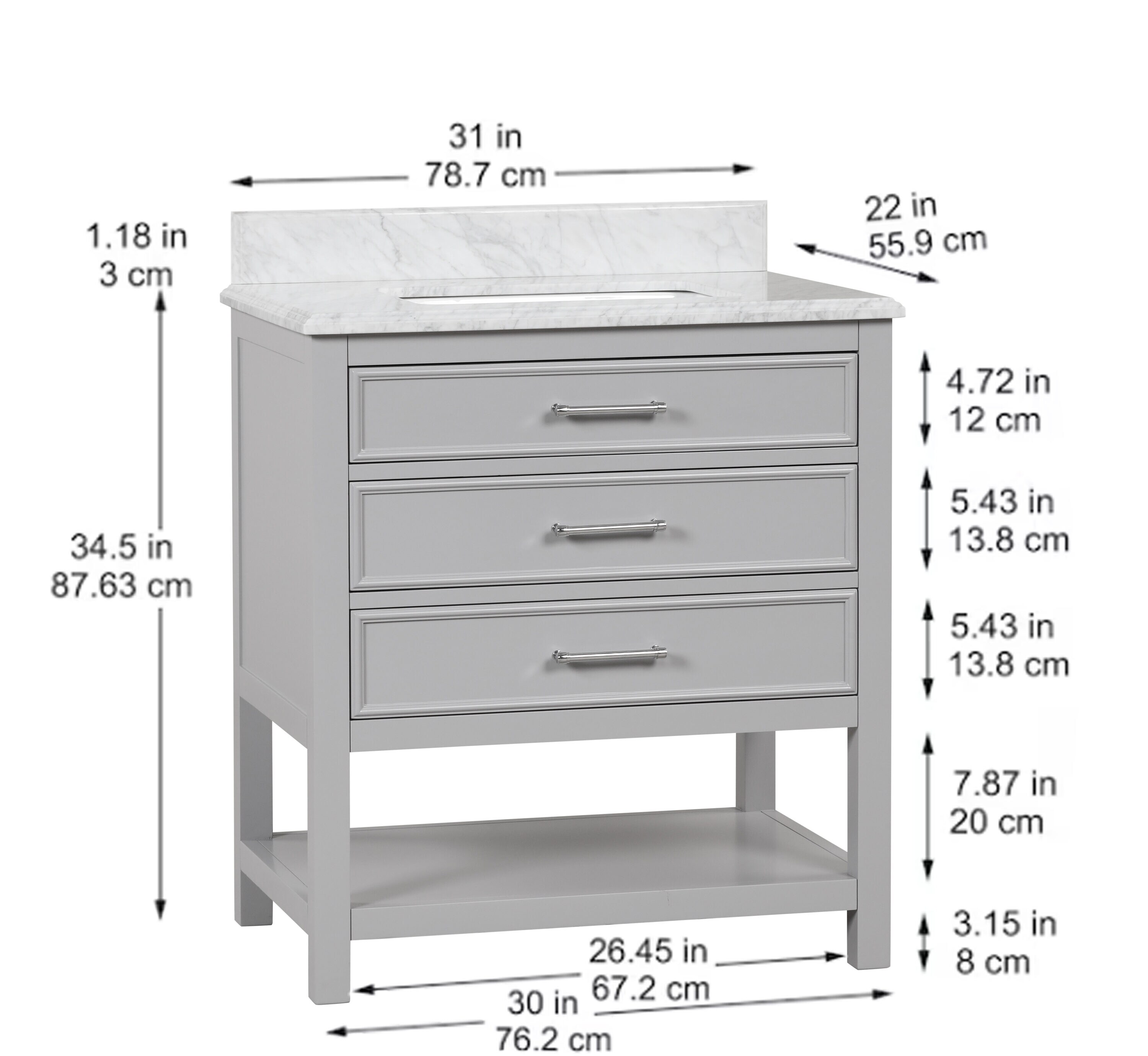 allen + roth LW-8157G-30 Bath-Vanity-Combo - View #7