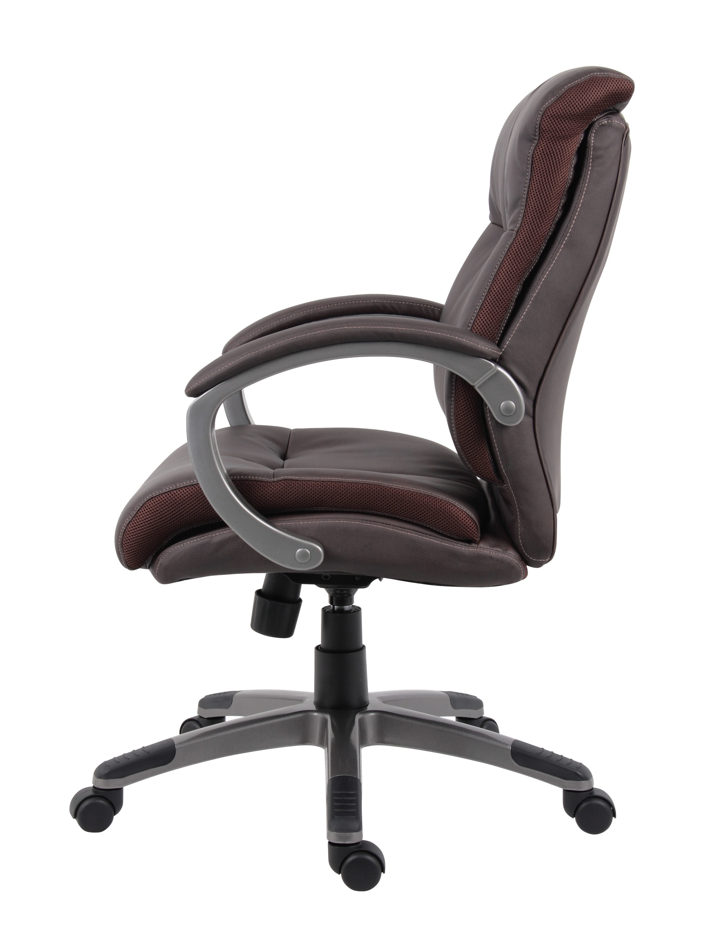 Boss Office Products Brown Contemporary Ergonomic Adjustable Height ...