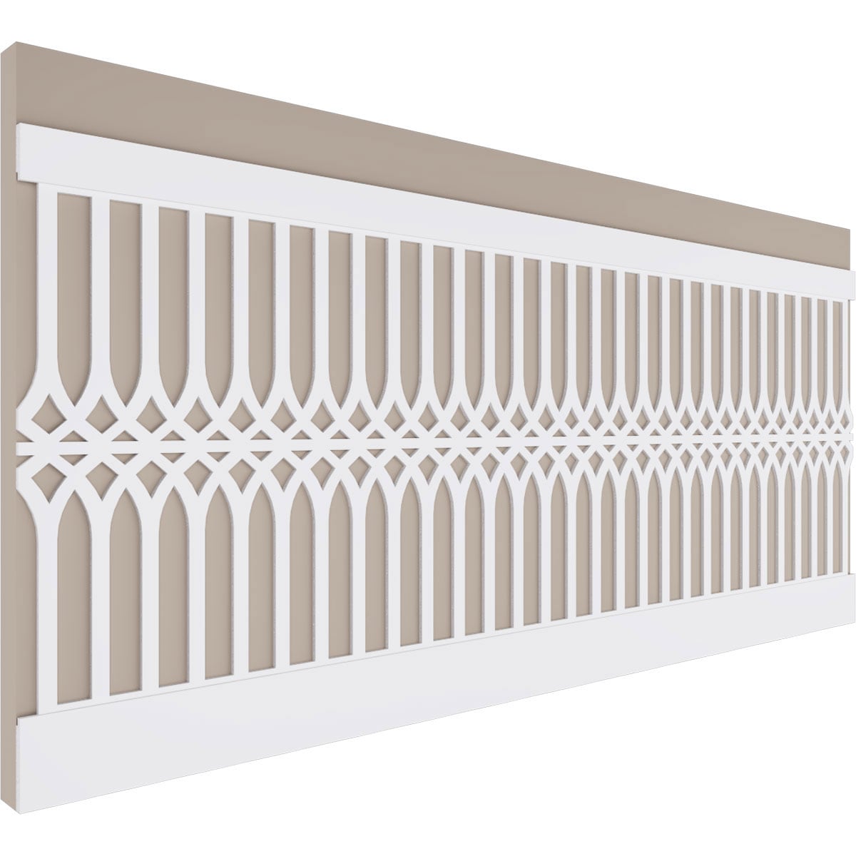 Ekena Millwork WPK40X94CRP 40-in x 94-1/2-in Smooth Paintable/Stainable White PVC Wainscoting Wall Panel ( 26.24-sq ft )