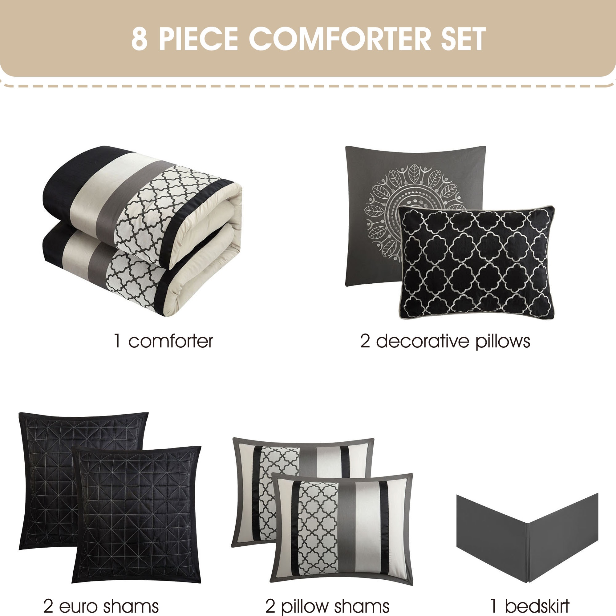 Nanshing AVALON8-Q-BLAC bedding - View #3