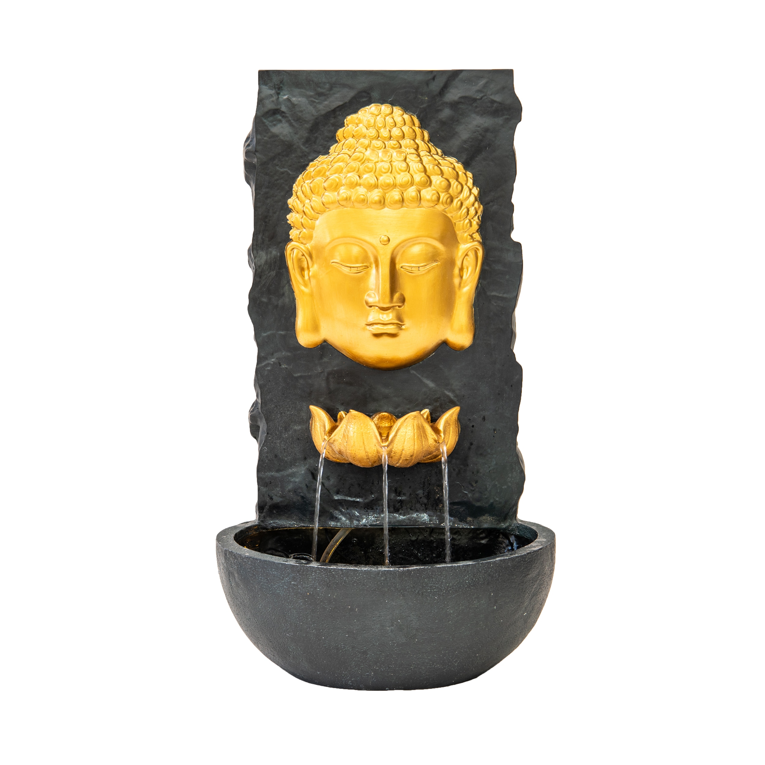 XBrand ALLBDFT582GLD 30.1-in H Resin Electric Powered Wall Outdoor Fountain Pump Included