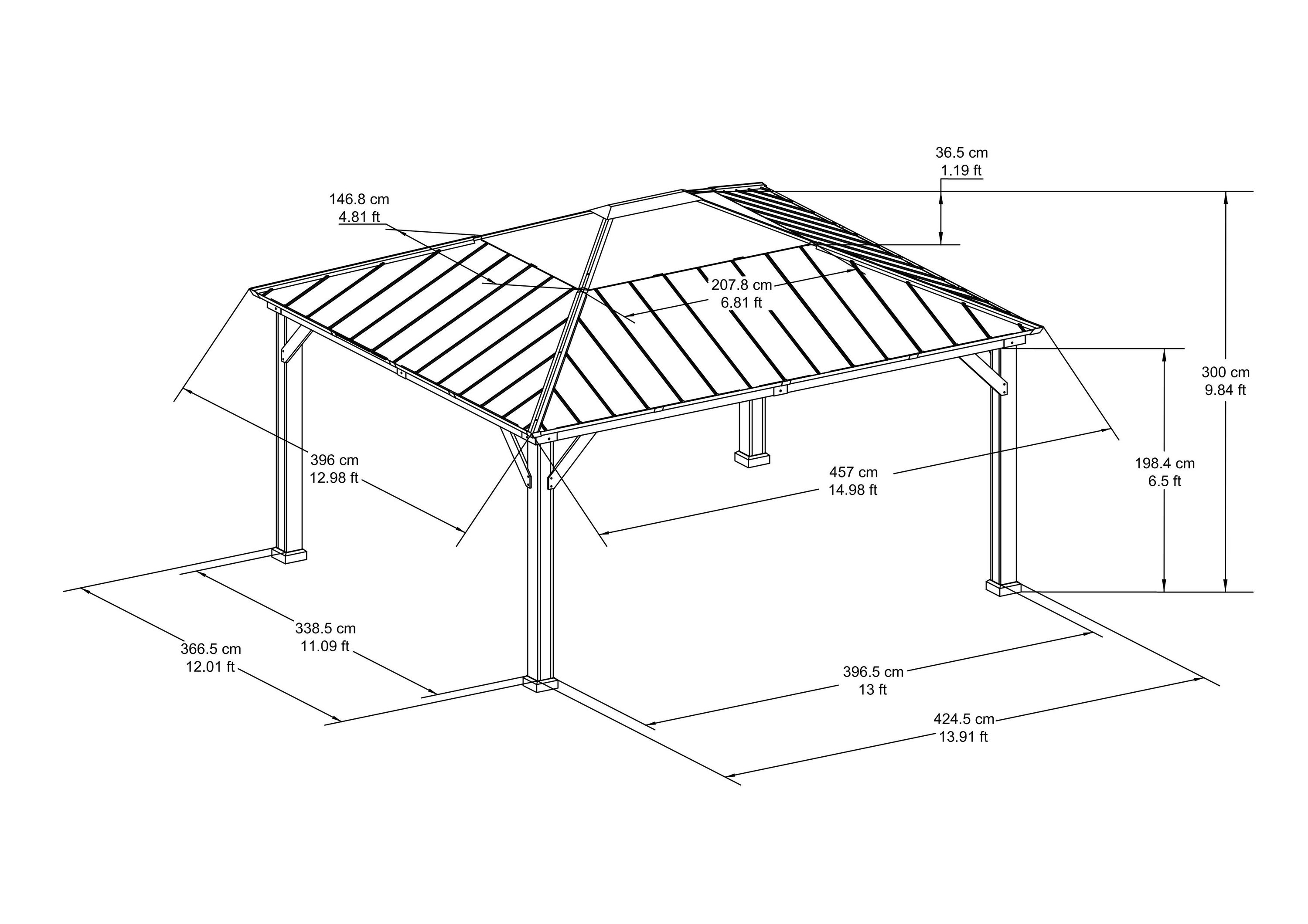 Sunjoy A102007603 Wood-Resin-Gazebos - View #12