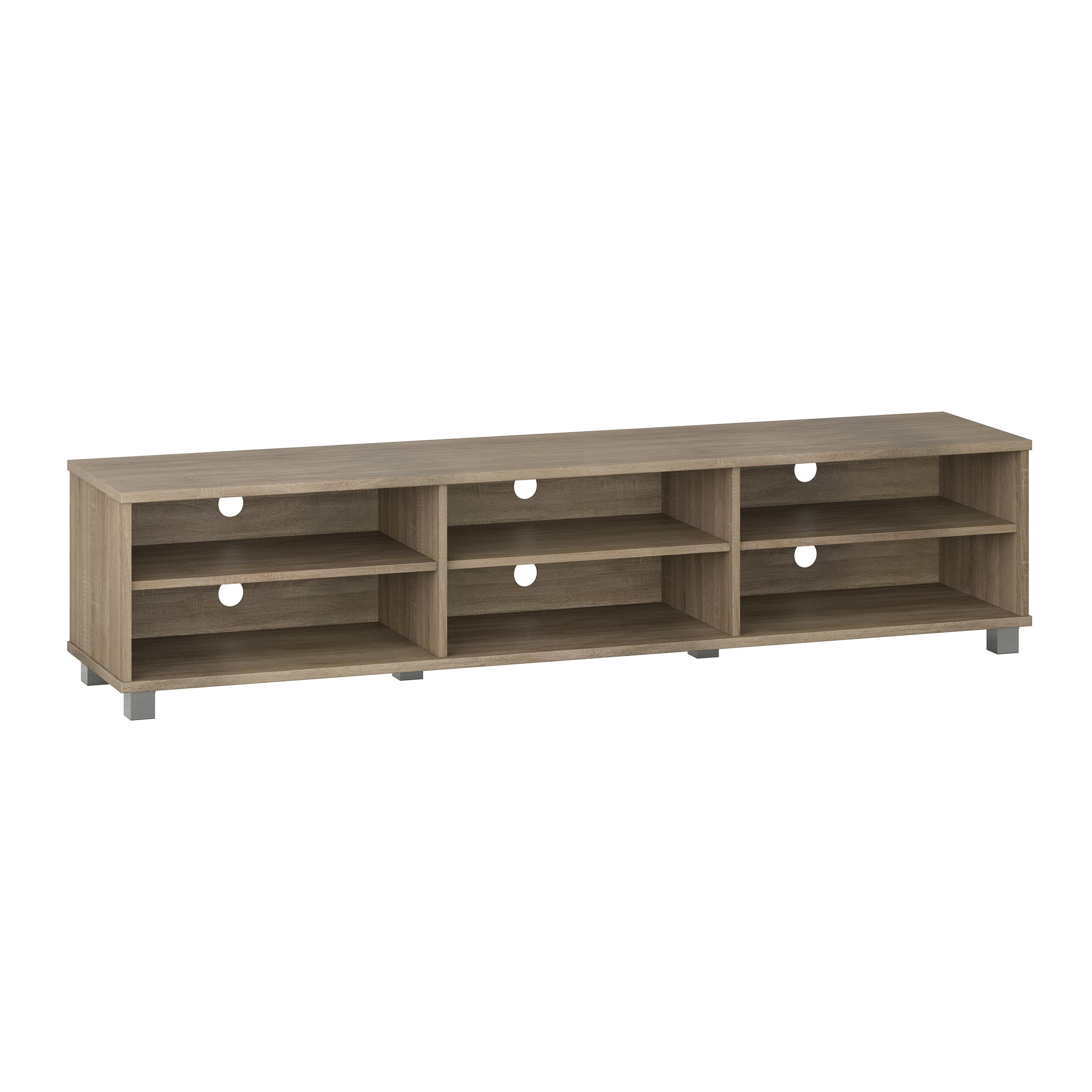 CorLiving Hollywood Modern/Contemporary Brown Wood Grain Tv Stand ...