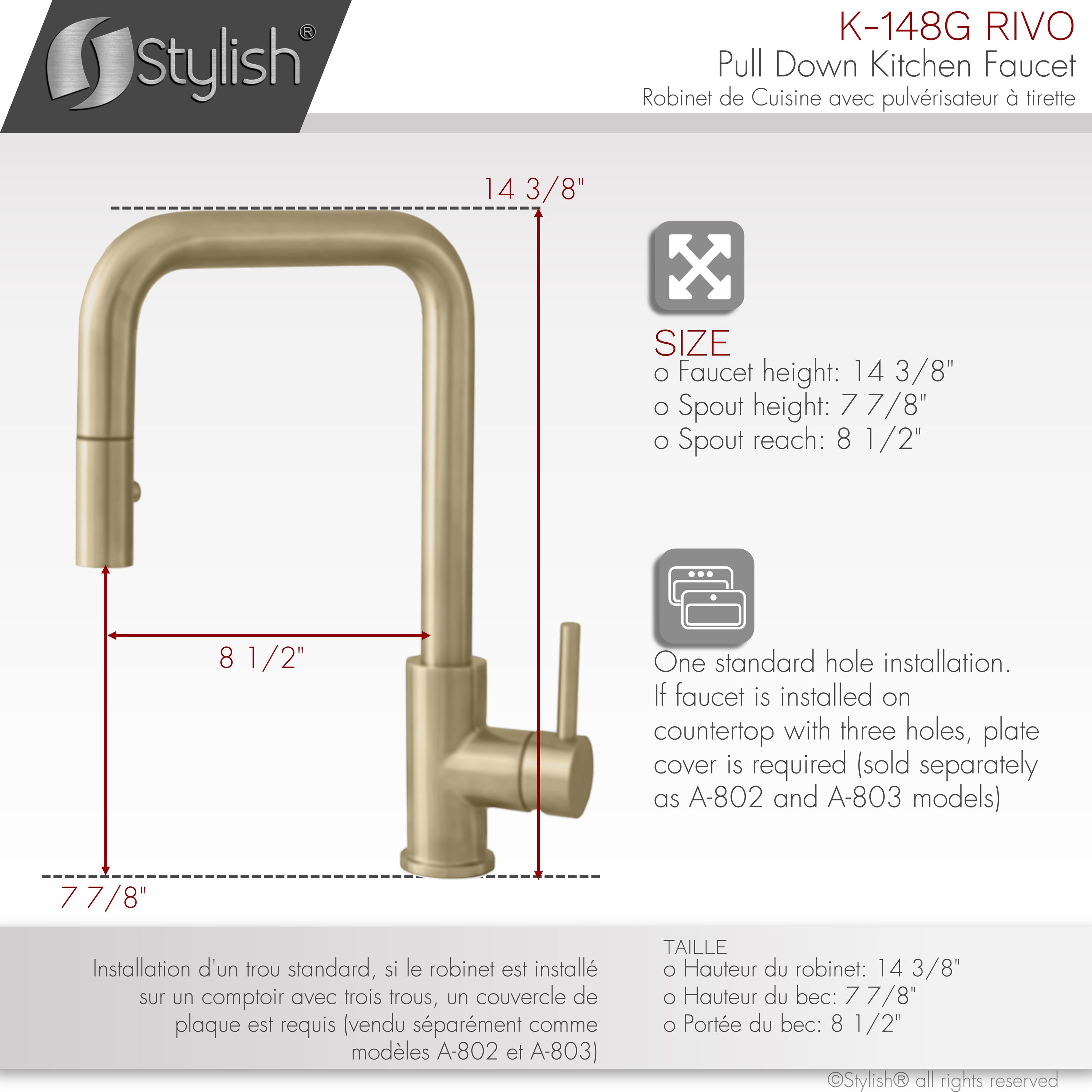Stylish K-148G Kitchen-Faucets - View #4