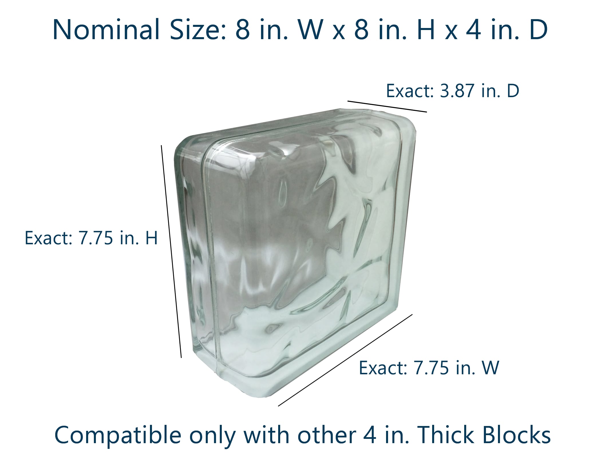 SEVES LRWDEB8X8 Glass-Block - View #3