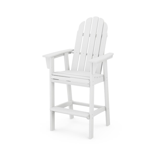 Allen Roth By Polywood Oakport White Poly Lumber Frame Stationary Counter Height Chair S With Slat Seat In The Patio Chairs Department At Com - Polywood Patio Furniture Counter Height