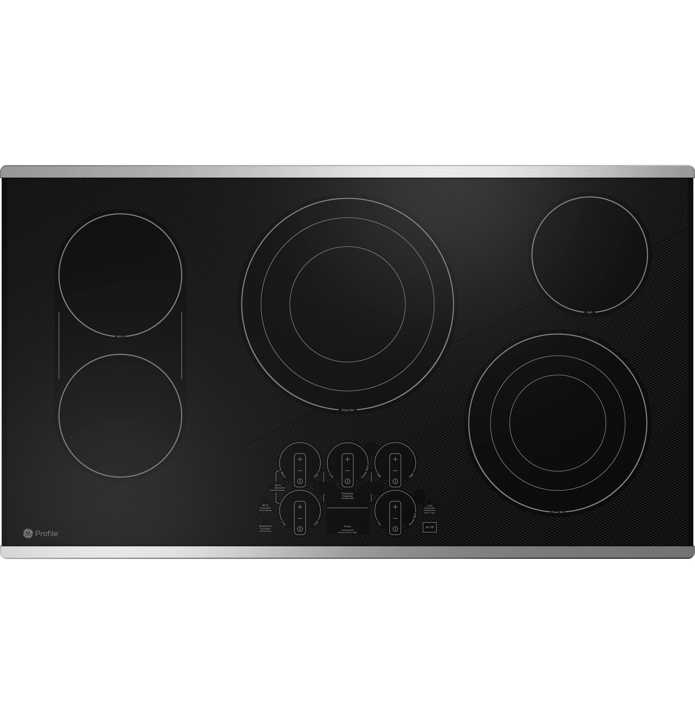 GE Profile 36-in 5 Elements Stainless Steel Smart Induction